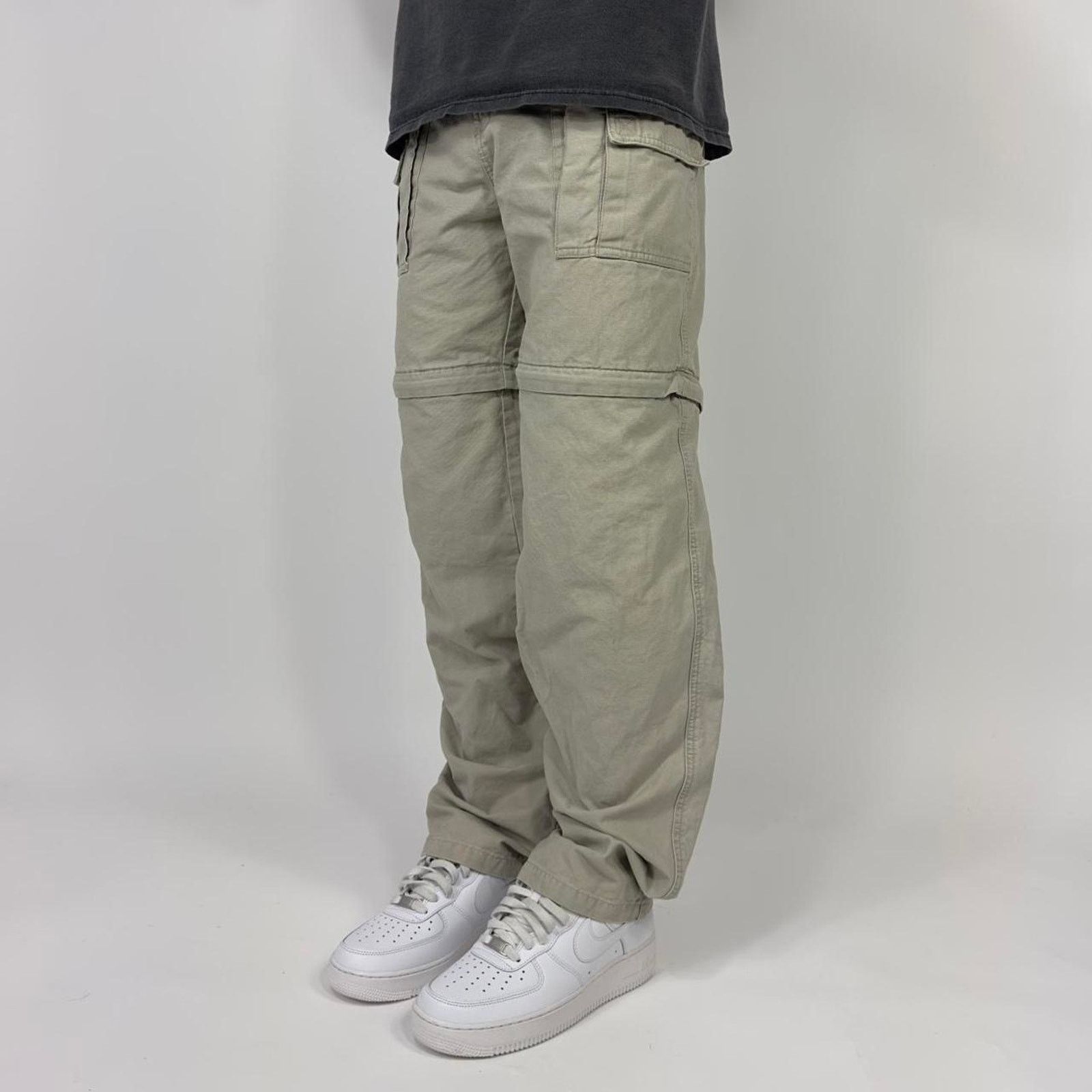 Vintage Y2K Utility Light Tan Outdoors Convertible Cargo Pants Size US 35 - 1 Thumbnail