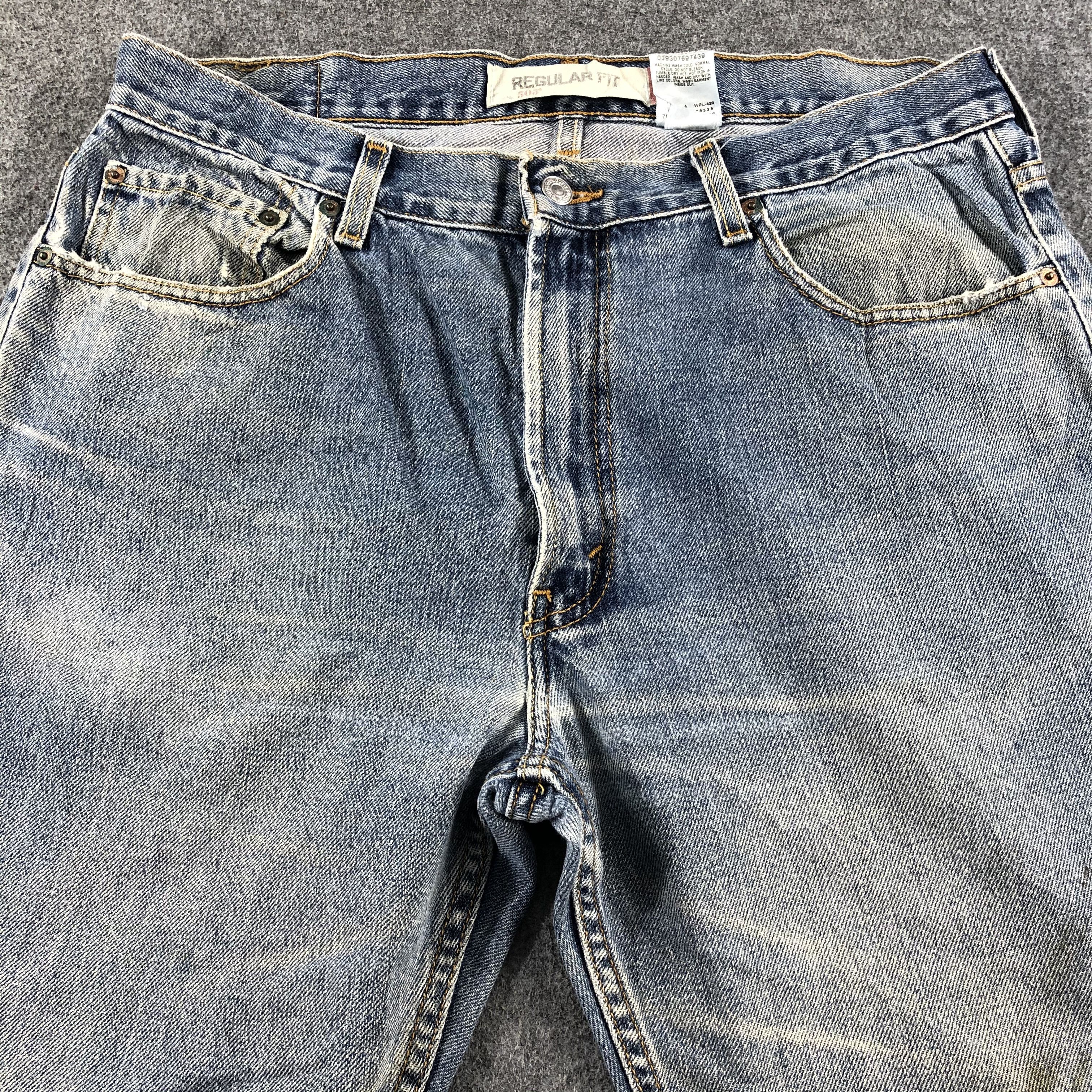 Levi's Vintage Blue Wash Levis 505 Jeans-J2505 Size US 36 / EU 52 - 3 Thumbnail