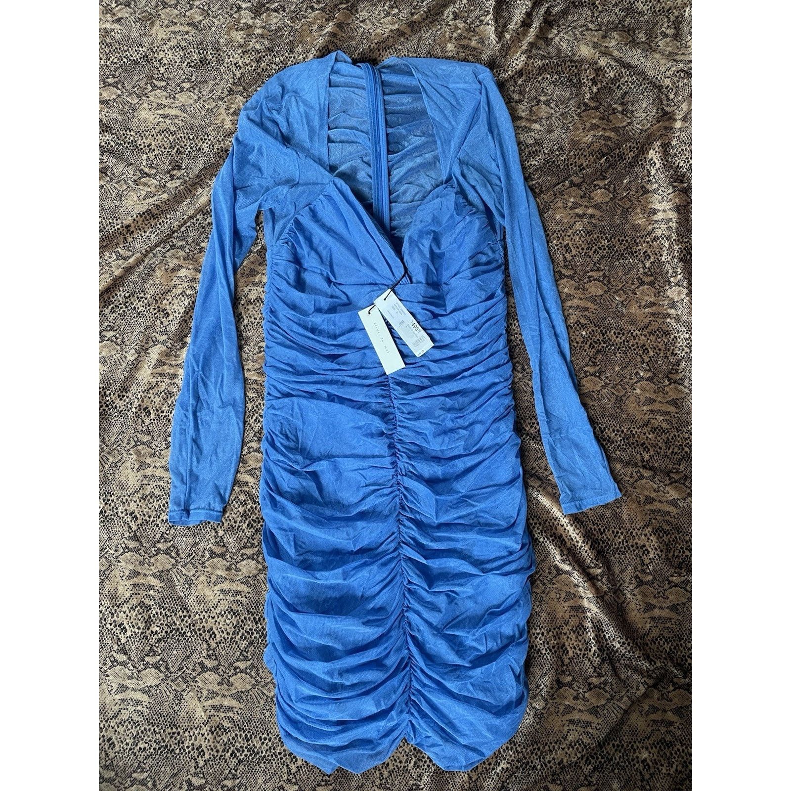 Fleur du Mal NWT Fleur Du Mal Cindy Ruched Sheer Mini Bodycon Dress Size M / US 6-8 / IT 42-44 - 2 Thumbnail