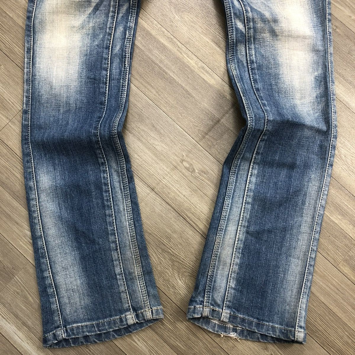 If Six Was Nine × Japanese Brand × Le Grande Bleu (L.G.B.) 2000s Nicole Club Multi Pocket Faded Bootcut Flared Jeans Size US 31 - 12 Thumbnail