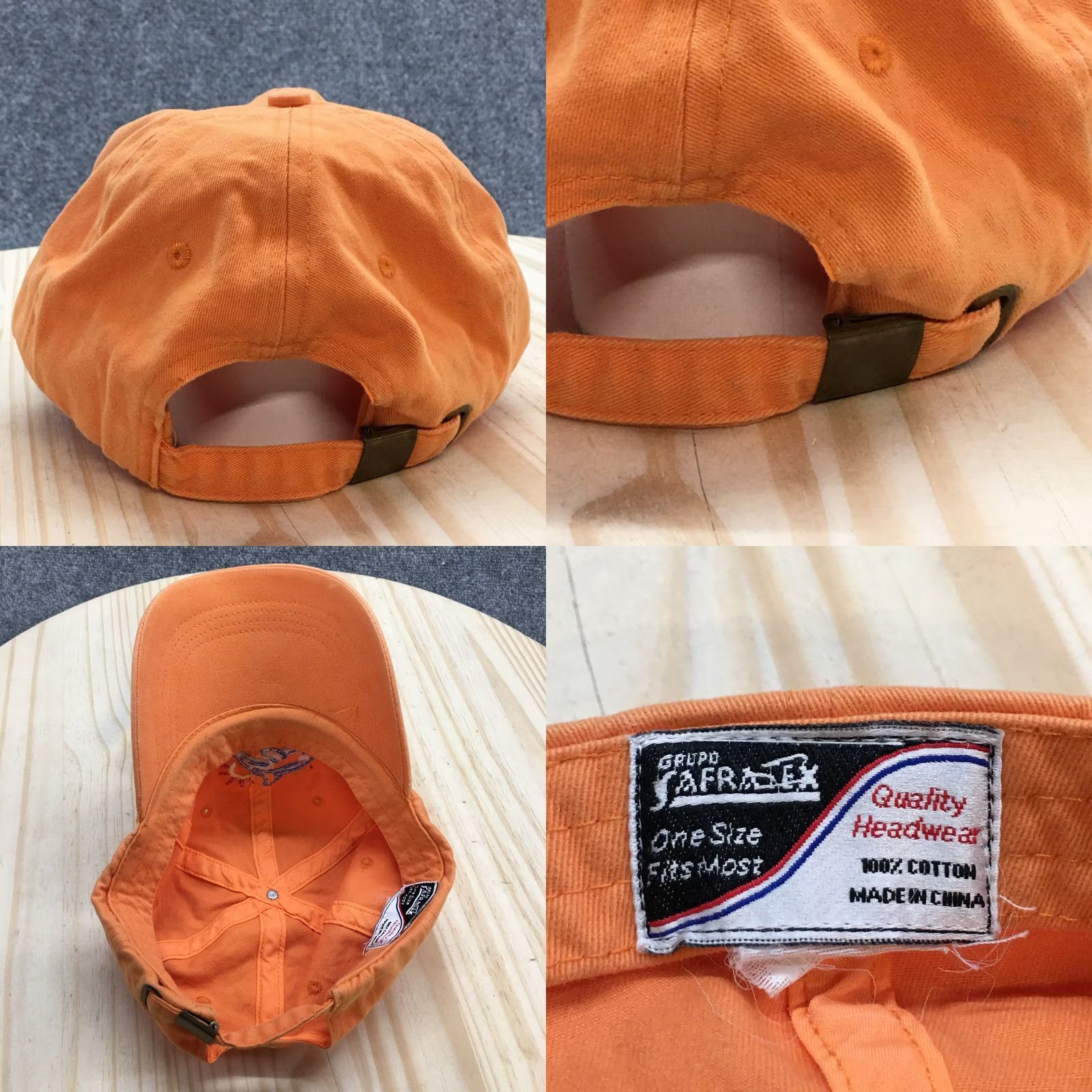 Vintage Riviera Maya Baseball Cap Orange OS Adjustable Curved Brim Embroidered Logo Mens Size ONE SIZE - 8 Thumbnail