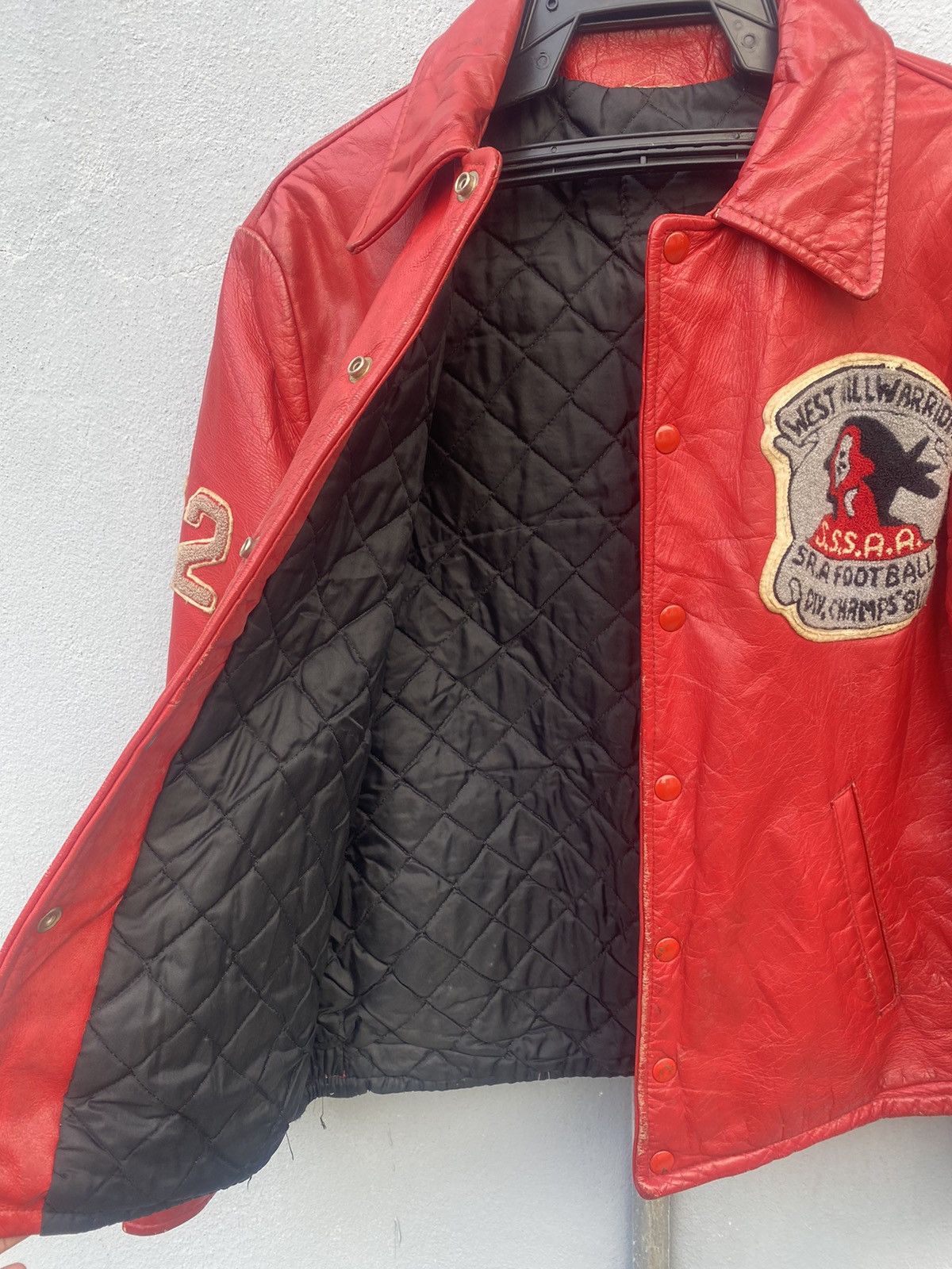 Vintage Vintage 81’ West Hill Football Leather Jacket Size US M / EU 48-50 / 2 - 13 Thumbnail