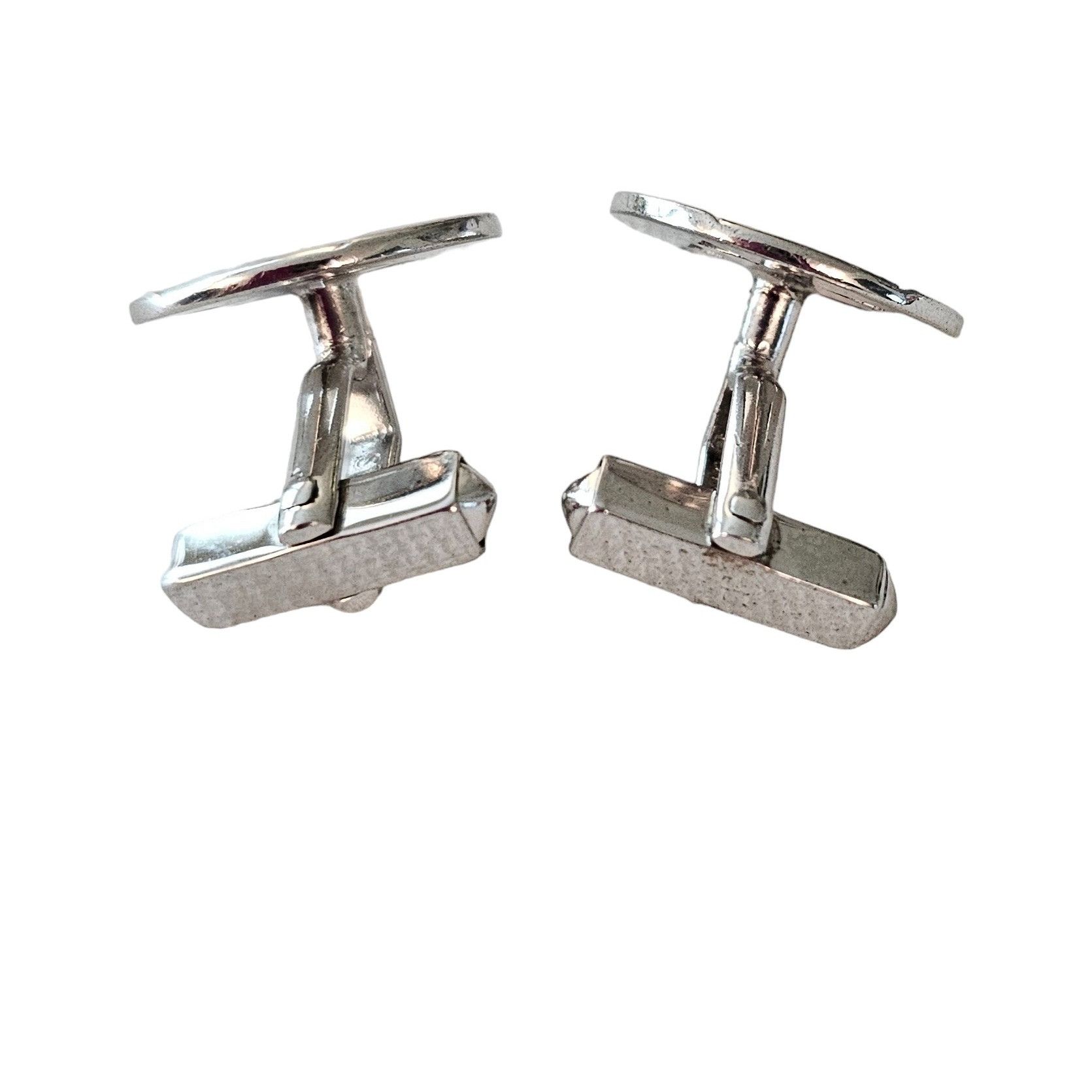 Other Swank Sterling Silver Round Cufflinks. Signed L115 Size ONE SIZE - 8 Thumbnail