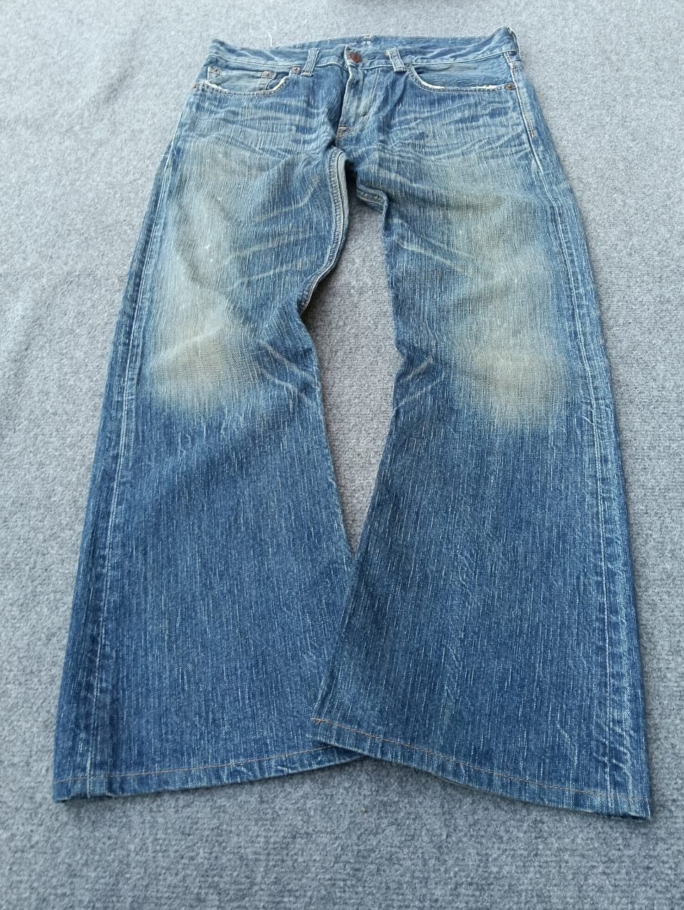 Edwin Edwin Blue Trip 503 Flare Denim Jeans Y2K Style Size US 33 - 1 Thumbnail