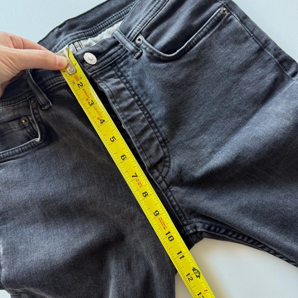 Acne Studios Acne Studios River Used Black Denim Jeans (29x32) Size US 30 / EU 46 - 10 Thumbnail
