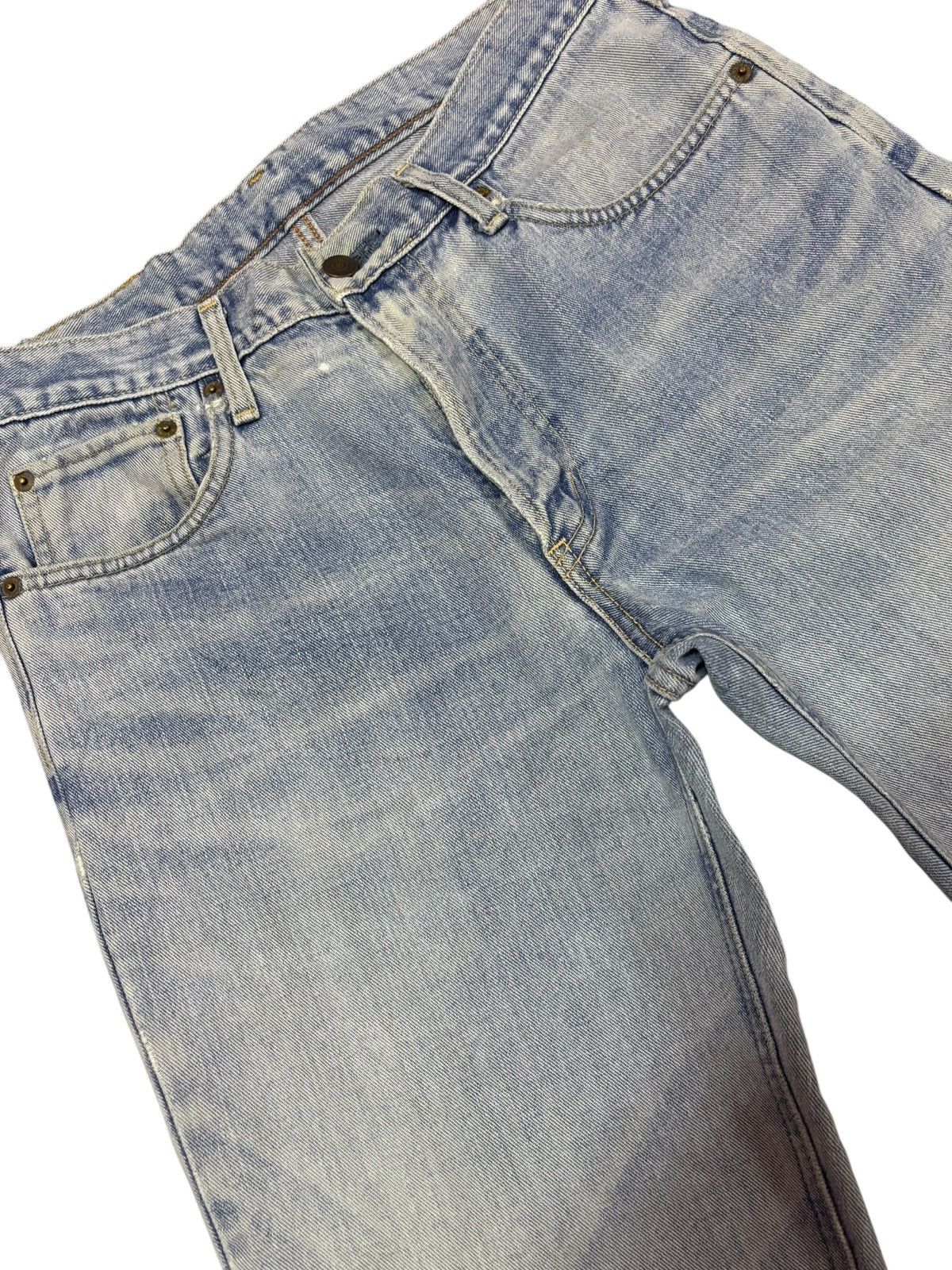 Edwin Vtg Edwin Japan 403 Blue Washed Distressed Jeans Size US 30 / EU 46 - 3 Thumbnail