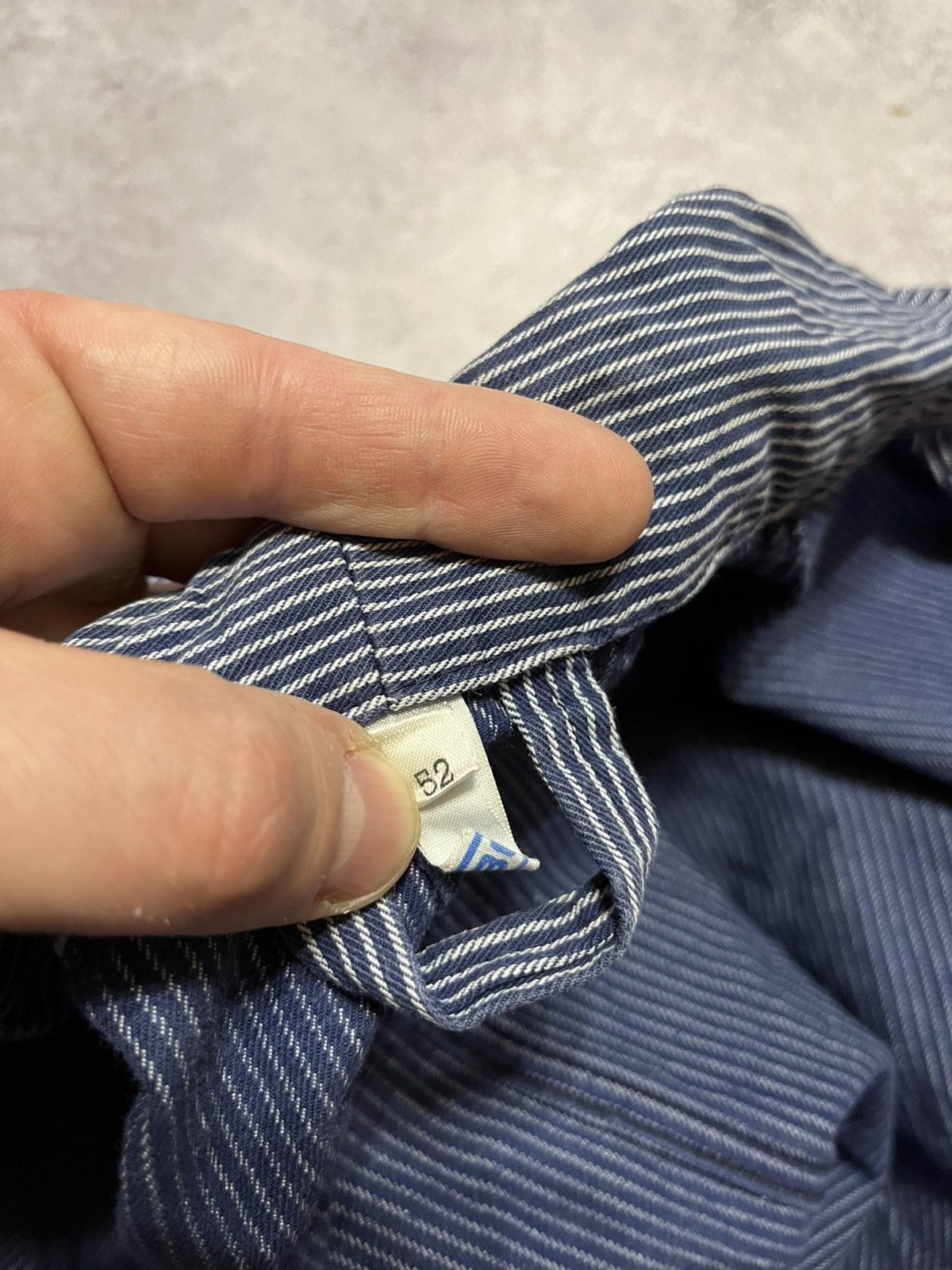 Vintage Vintage PEBO Hickory Stripe French Workwear Chore Jacket Size US L / EU 52-54 / 3 - 7 Thumbnail