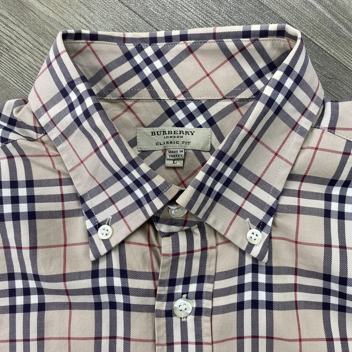 Burberry 1990s Burberrys Nova Check Iconic Longs Shirt Size L / US 10 / IT 46 - 4 Thumbnail