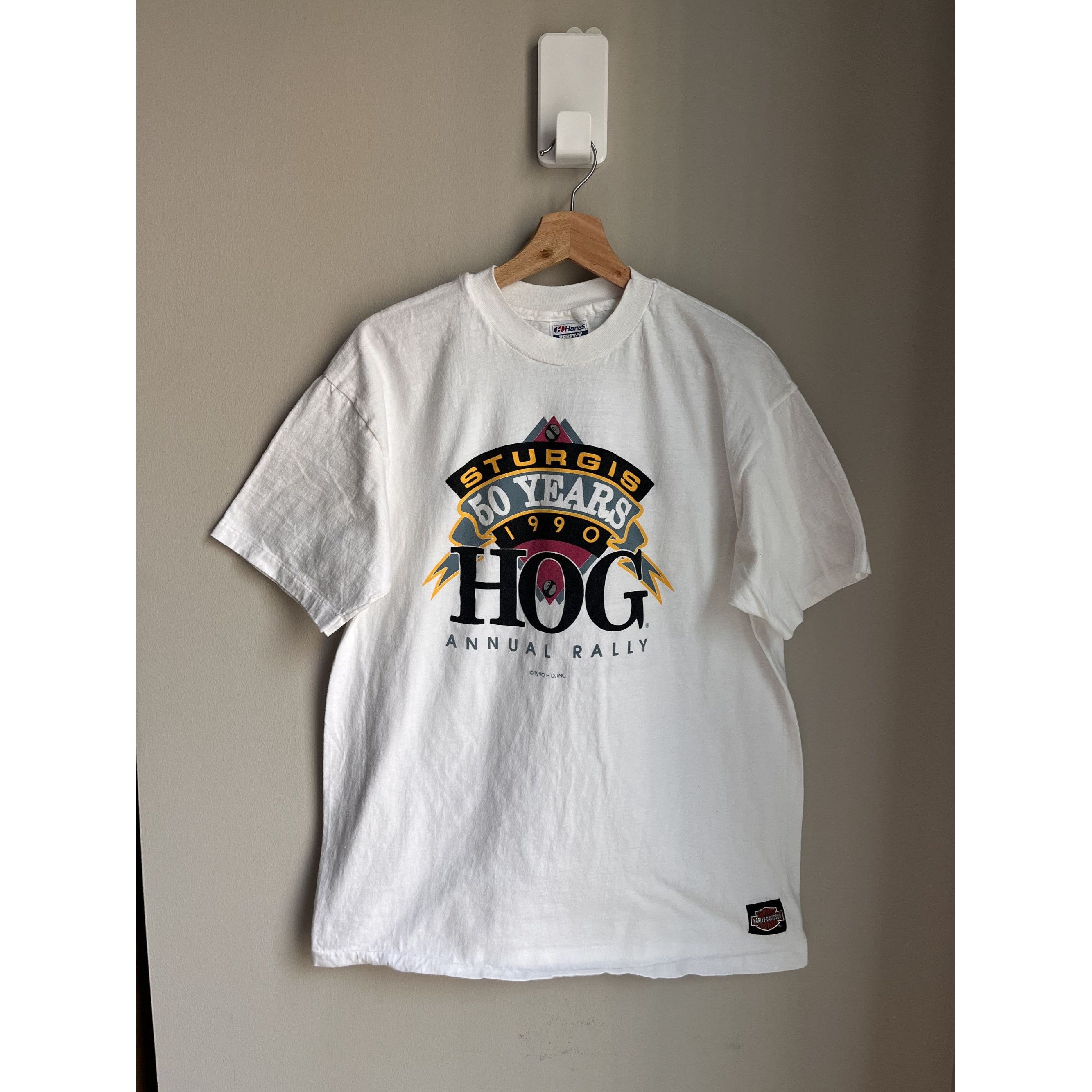 Harley Davidson VINTAGE HARLEY DAVIDSON STURGIS RALLY SINGLE STITCH TEE 90S Size US XL / EU 56 / 4 - 1 Thumbnail