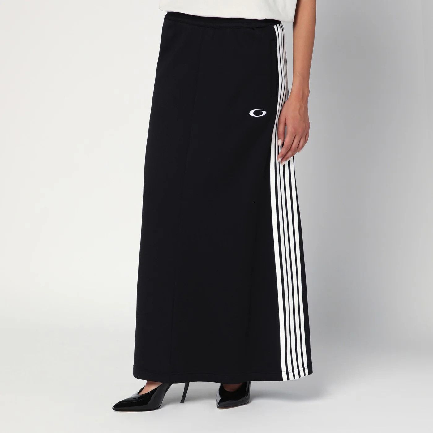 Balenciaga o1d2blof0426 Long Loop Sports Icon Skirt in Black Size 25" / US 0 / IT 36 - 3 Thumbnail