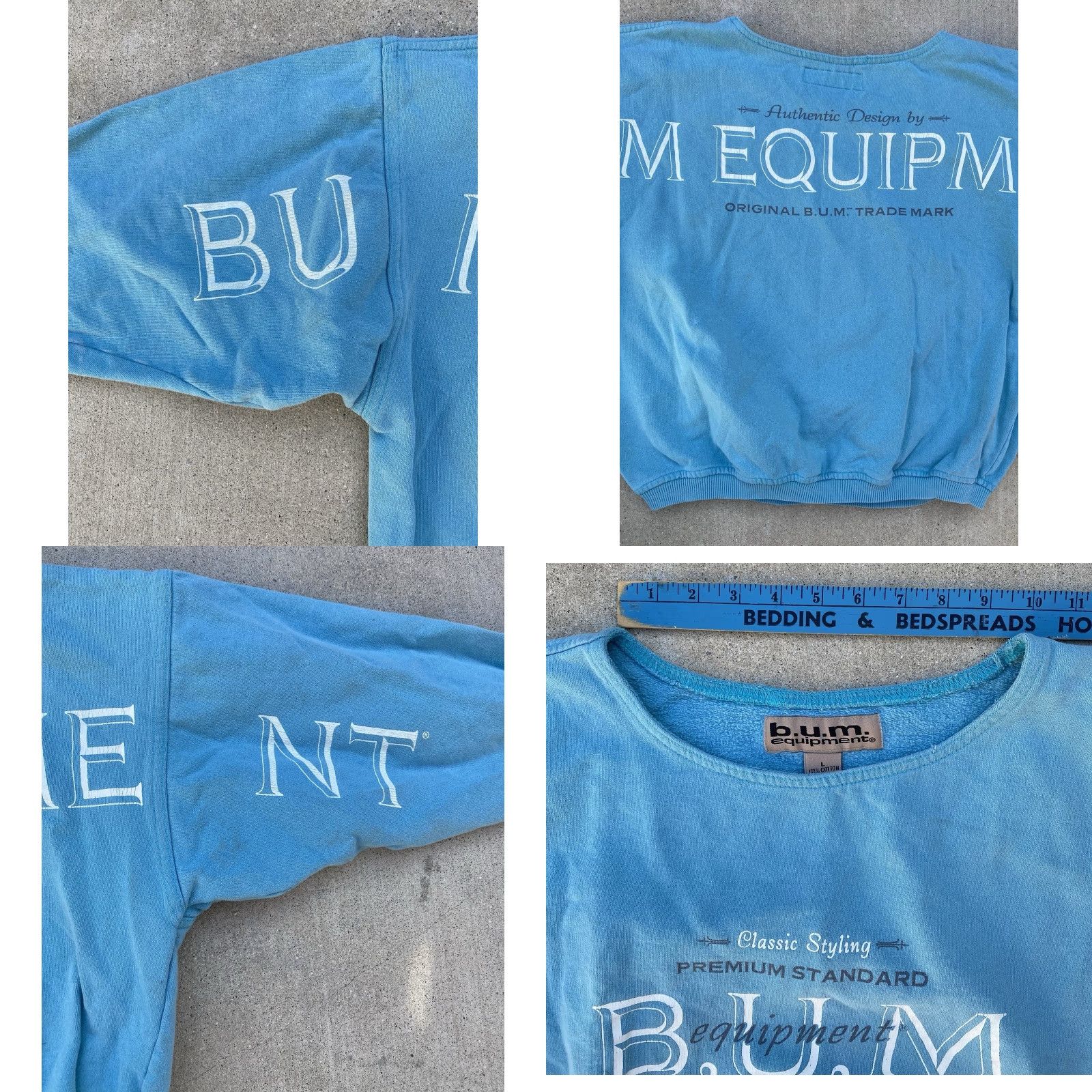 Equipment VINTAGE bum equipment Sweatshirt Graphic Print Green Size L Men Pullover 90s Sports Classic Vintage Sweater Jumper Front Back Distressed Worn Size US L / EU 52-54 / 3 - 10 Thumbnail