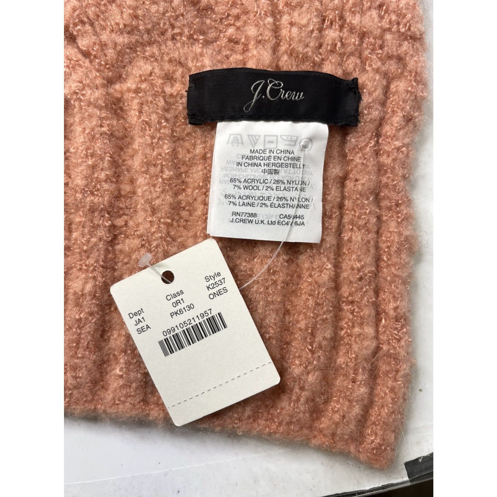 J.Crew NWT J.CREW Scarf Pink Cable Knit Oversized Loopy Stitch 72x14.5” Women Size ONE SIZE - 2 Thumbnail