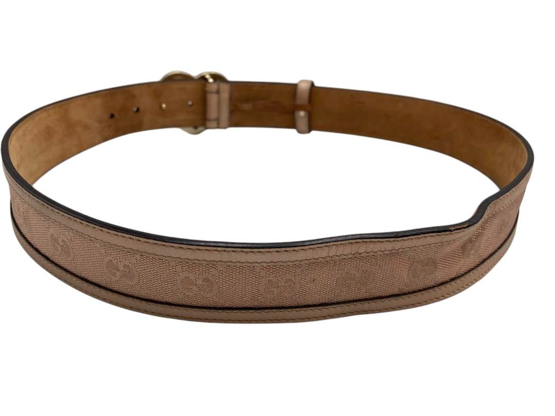 Gucci Gucci - Heart Belt Pink Leather Brown Beige Men Size ONE SIZE - 3 Thumbnail