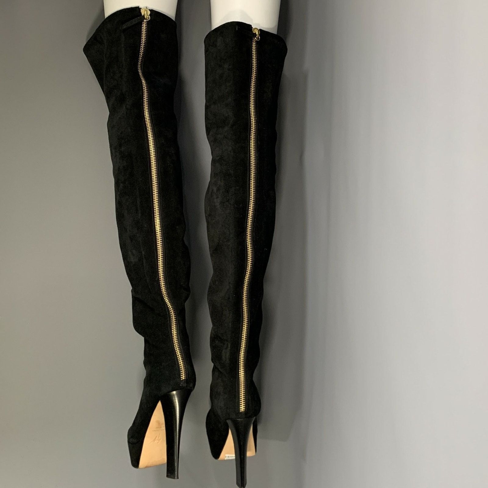 Giuseppe Zanotti GIUSEPPE ZANOTTI Size 6.5 Black Suede Boots Size US 6.5 / IT 36.5 - 5 Thumbnail