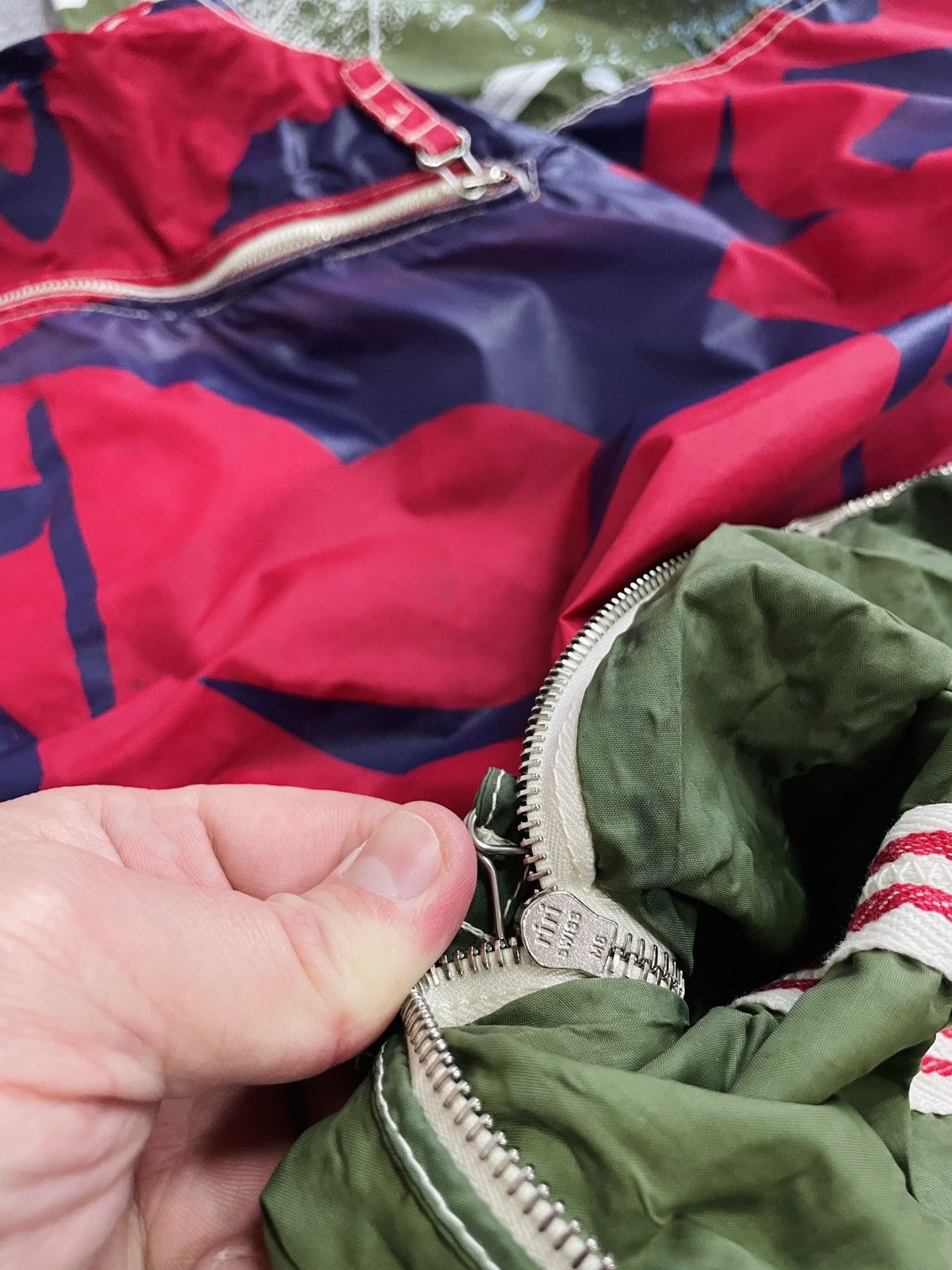 JET SET Vintage 90’s JET SET Nylon Multi Colour Half Zip Ski Jacket Size US XL / EU 56 / 4 - 15 Thumbnail
