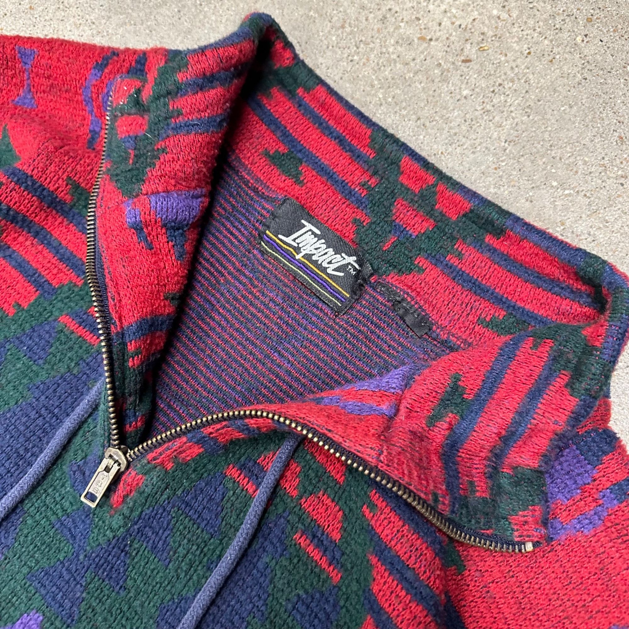 Vintage Vintage Unique Aztec Patterned Fleece Pullover Jacket Size US L / EU 52-54 / 3 - 2 Thumbnail