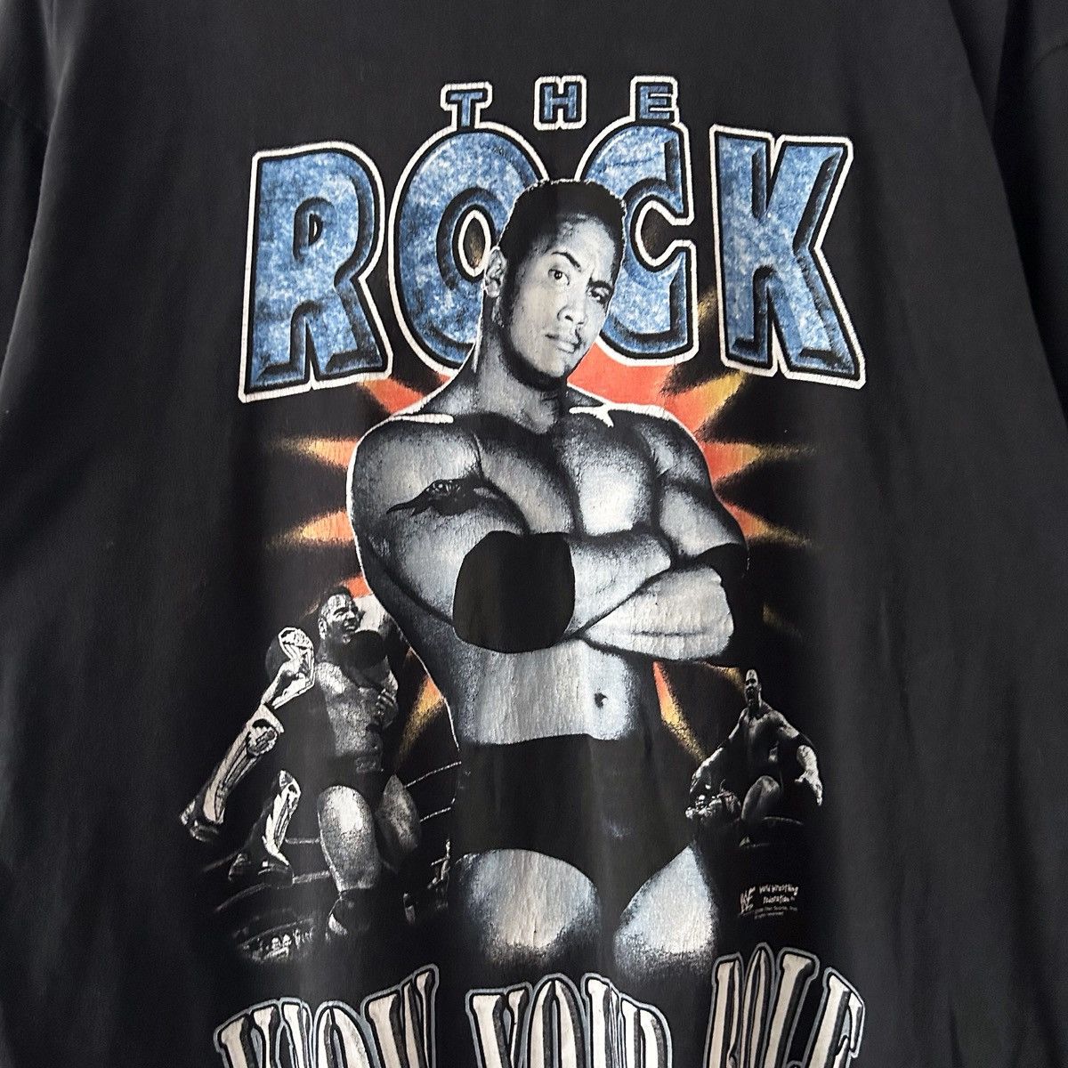 Vintage WWF 1999 The Rock Know your role Size US L / EU 52-54 / 3 - 7 Thumbnail