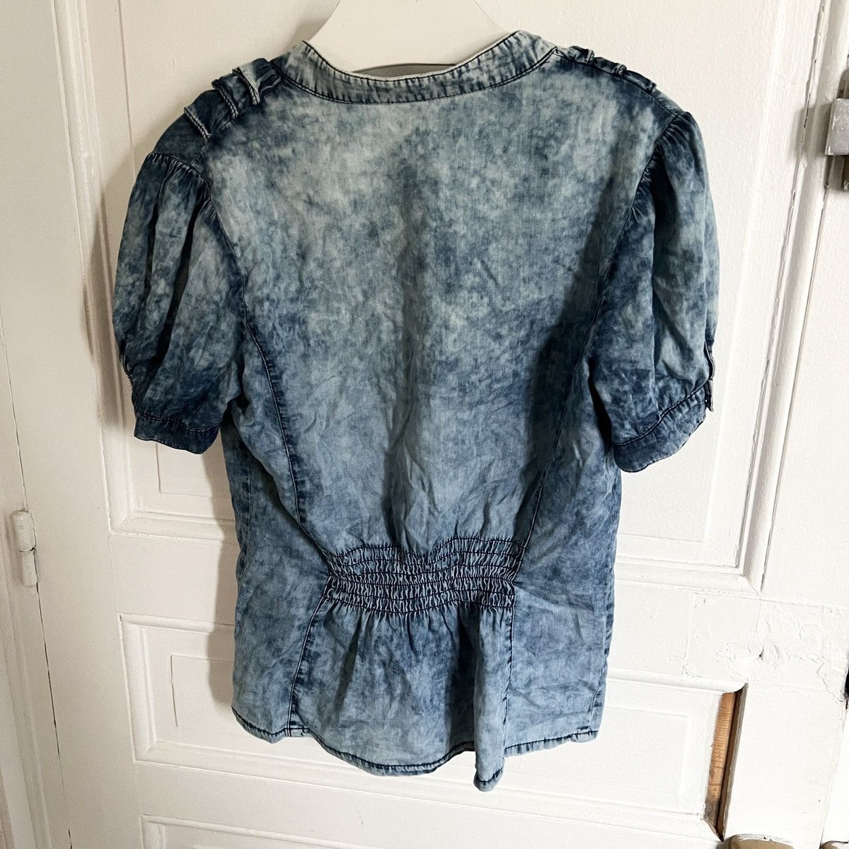 Japanese Brand × Vintage Y2K Fake Denim Blouse Top like jpg cdg margiela 2000s Size M / US 6-8 / IT 42-44 - 4 Thumbnail