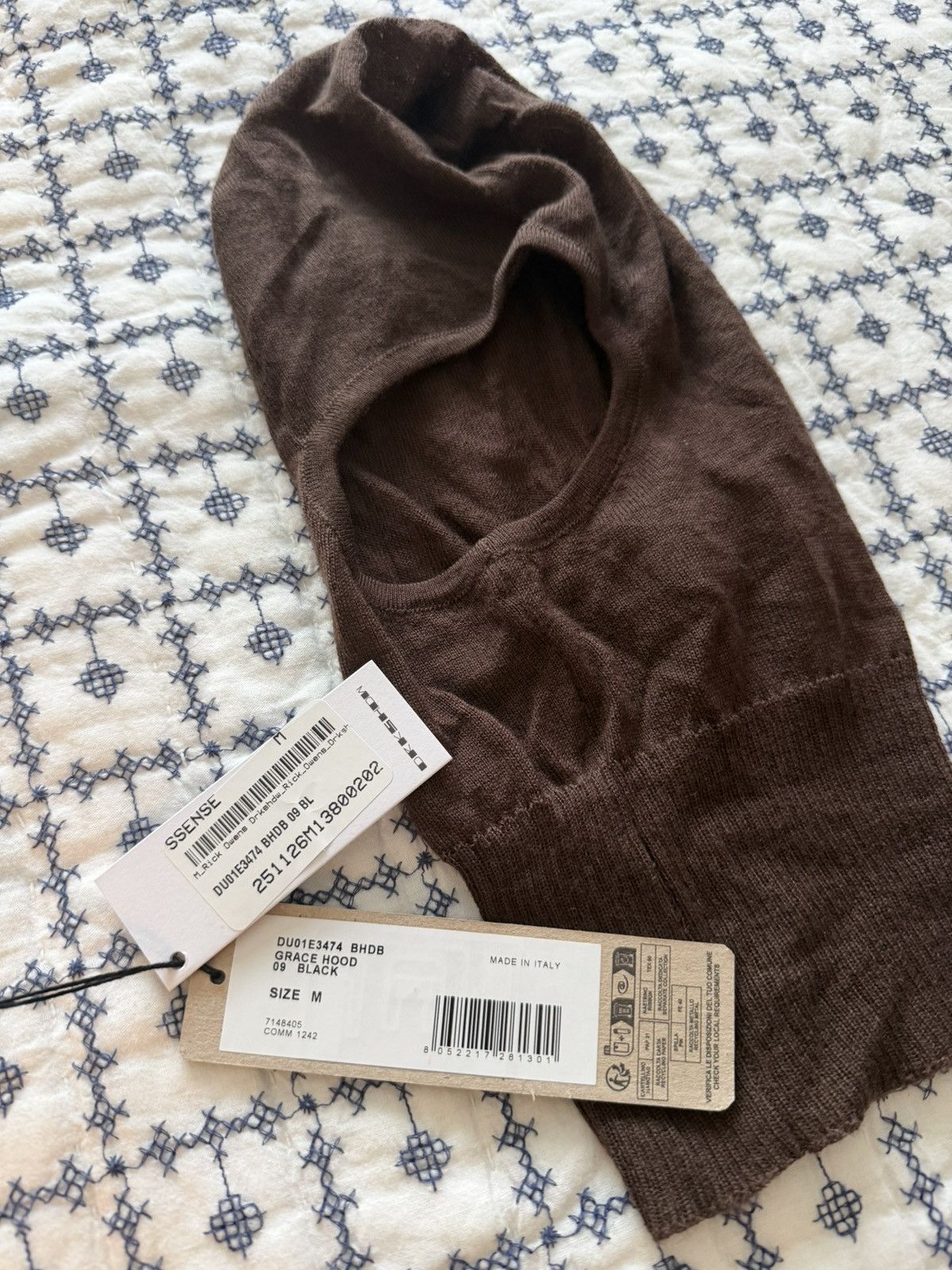 Rick Owens Rick Owens Balaclava in Brown. OS Size ONE SIZE - 4 Thumbnail