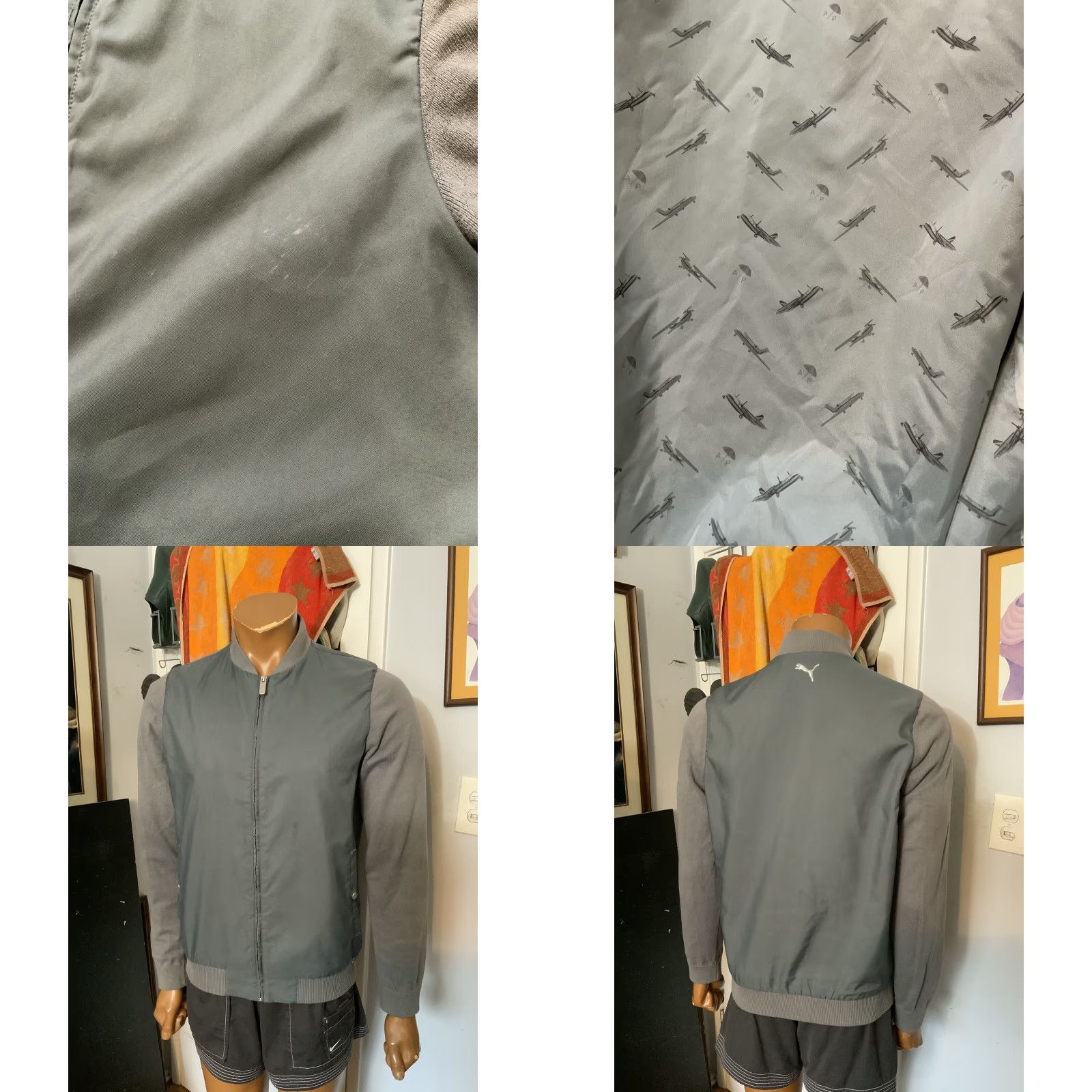 Puma Puma Arnold Palmer Golf Arnie Iron Gate Gray Full Zip Bomber Jacket Mens Sz S Size US S / EU 44-46 / 1 - 8 Thumbnail