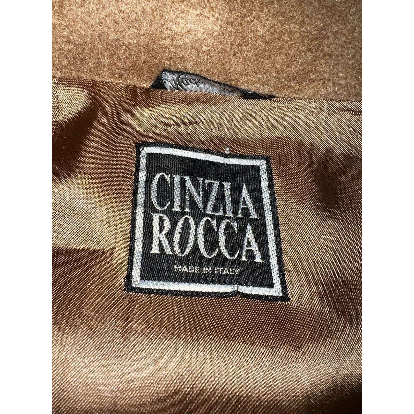Cinzia Rocca Cinzia Rocca 3/4 Women's OverCoat Camel Color Size XXL / US 16-18 / IT 52-54 - 8 Thumbnail