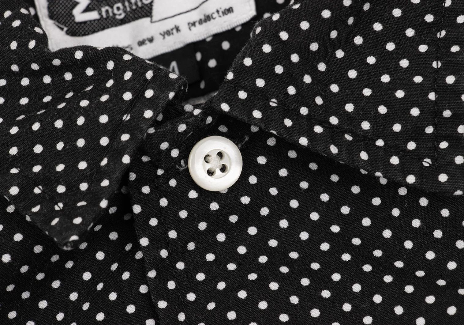 Engineered Garments Polka Dot Short Sleeve Shirt in Black and White Size M Size US M / EU 48-50 / 2 - 5 Thumbnail