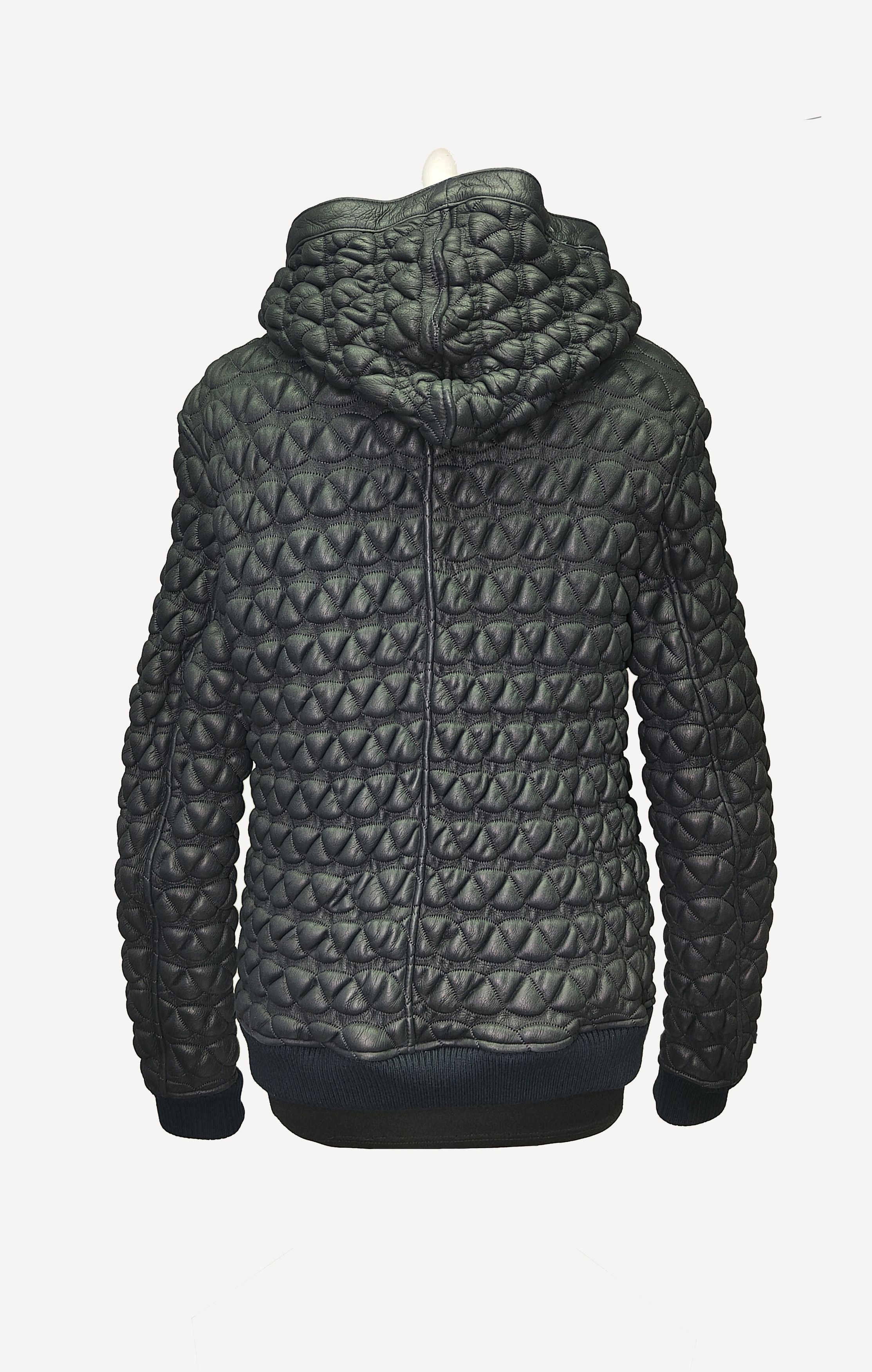 Giorgio Armani GIORGIO ARMANI _ QUILTED _ SHEARLING _ HOODED LEATHER Size US M / EU 48-50 / 2 - 2 Thumbnail