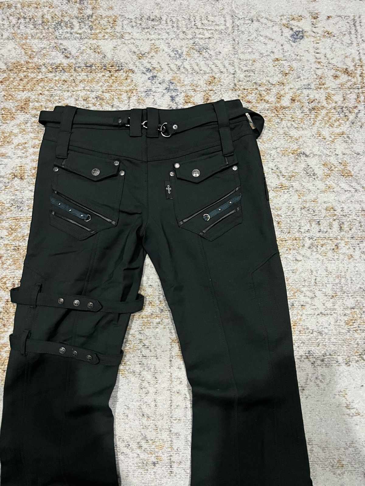 Japanese Brand Ozz Croce Tribal Bondage Flared Pants