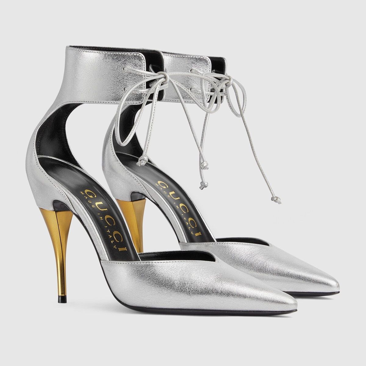 Gucci o1y0925 Leather Pumps in Silver Size US 6 / IT 36 - 2 Thumbnail