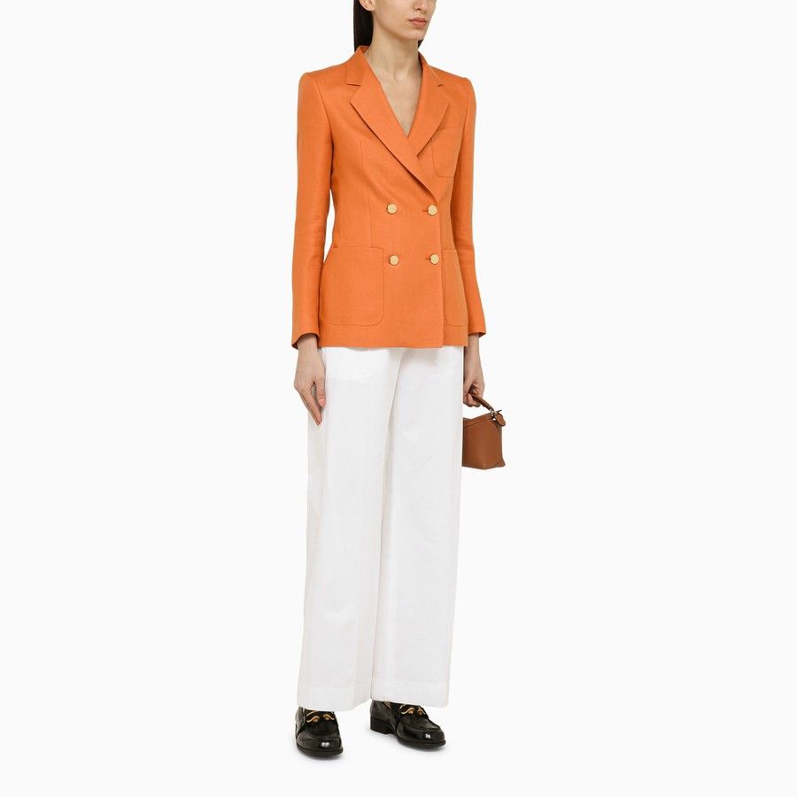 Tagliatore o1d2blof1024 Double-Breasted Jacket In Orange Size L / US 10 / IT 46 - 2 Thumbnail