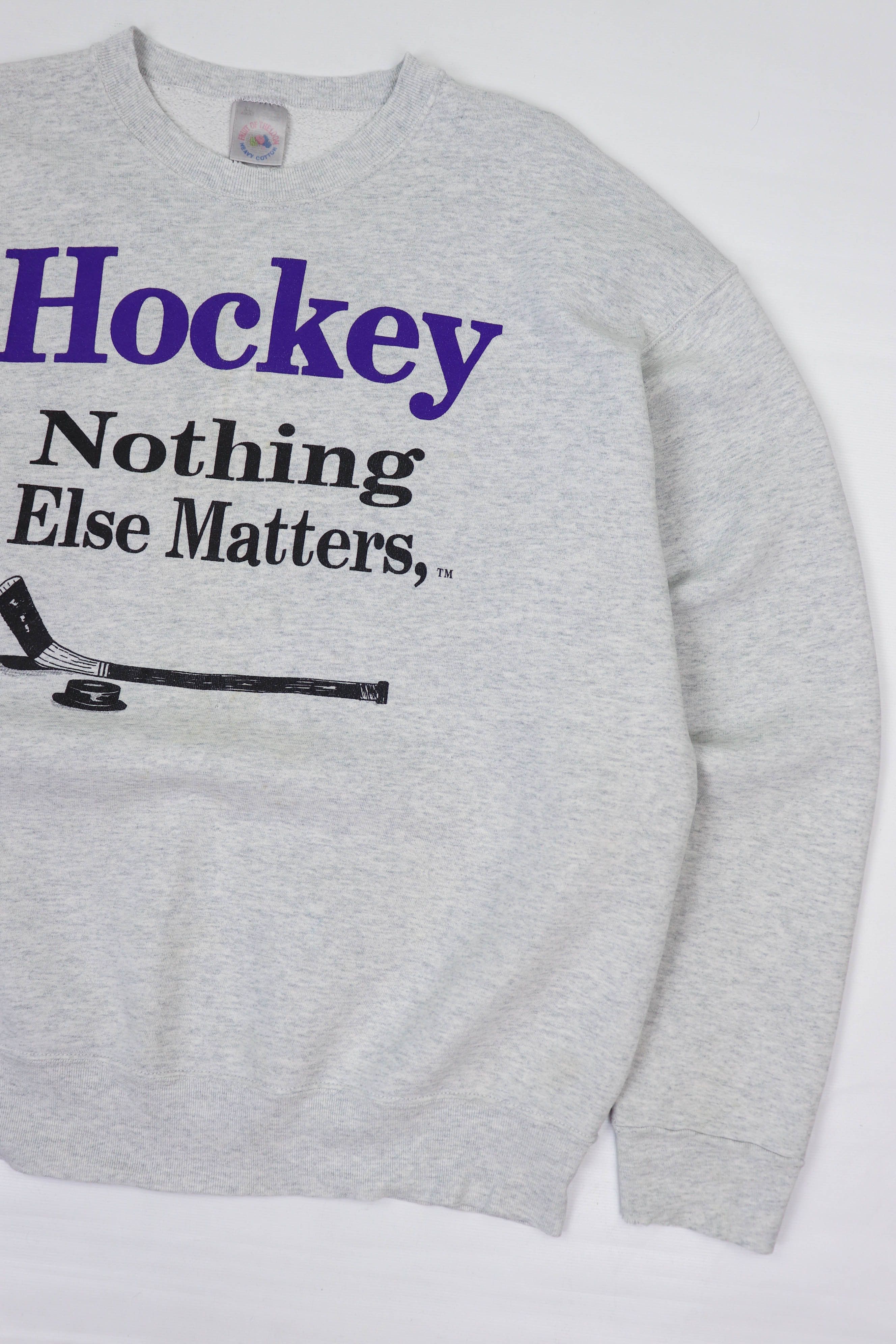NHL Hockey Nothing Else Matters Vintage 90s Graphic Sweatshirt Size US XL / EU 56 / 4 - 5 Thumbnail
