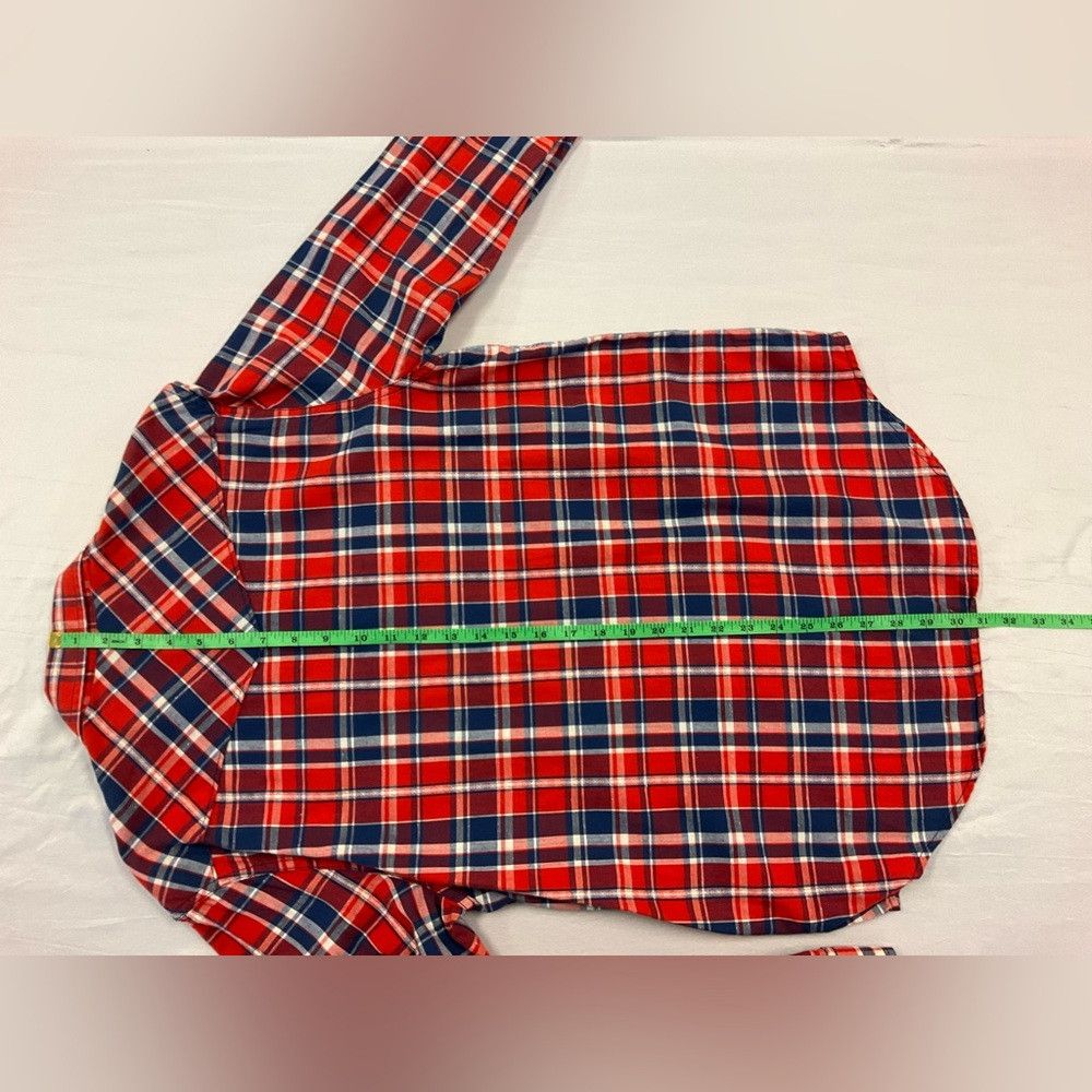 Western Rise LUCKY BRAND Red Plaid Long Sleeve Western Cowboy Pearl Shirt Size US M / EU 48-50 / 2 - 6 Thumbnail