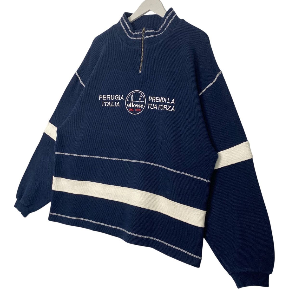 Other Vintage Ellesse Small Embroidered Quater Zip Blue Size M Size US M / EU 48-50 / 2 - 2 Thumbnail