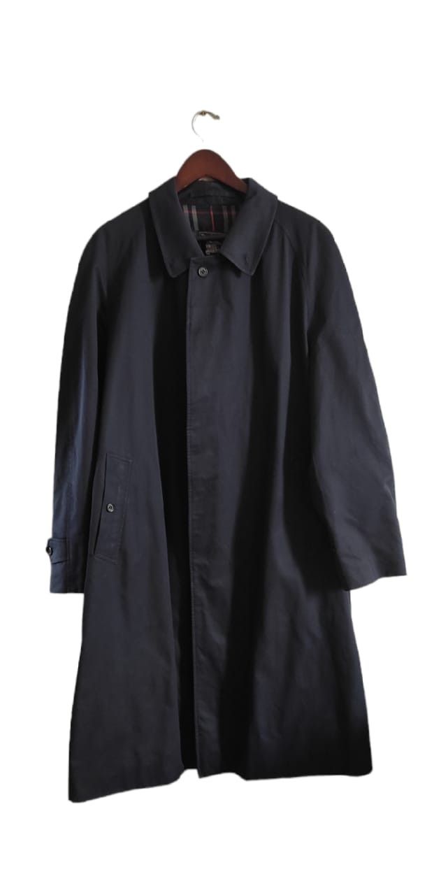 Image of Vintage Burberry Men's Trench Coat Size 56 Navy Blue