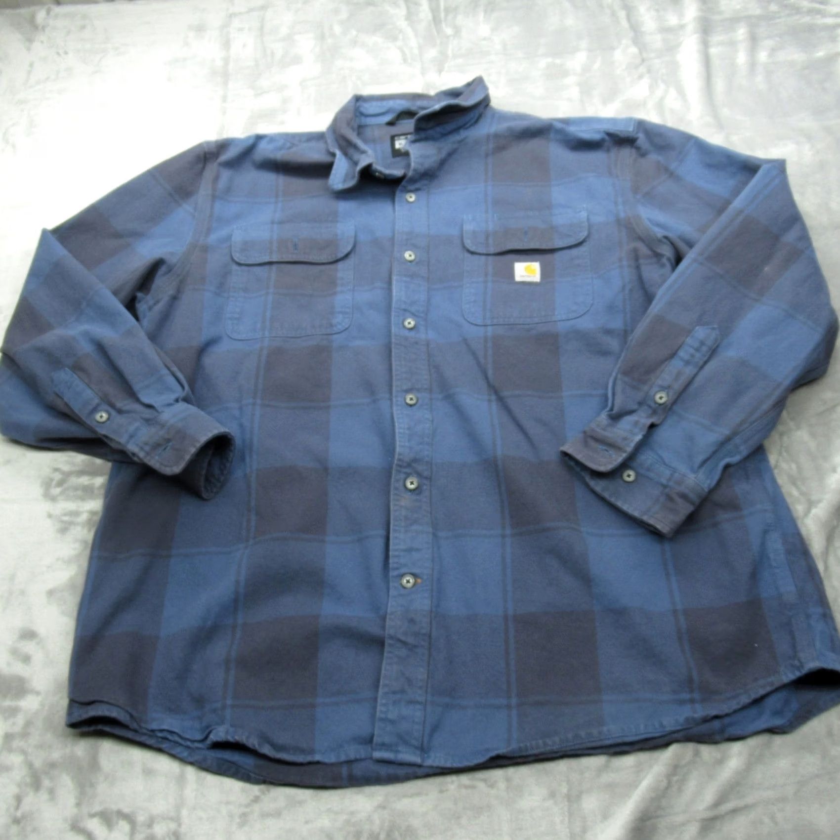Carhartt VINTAGE? No. Carhartt Flannel Shirt XL Blue Plaid Button-Down Long Sleeve Workwear Casual Outdoors Men Size US XL / EU 56 / 4 - 2 Thumbnail