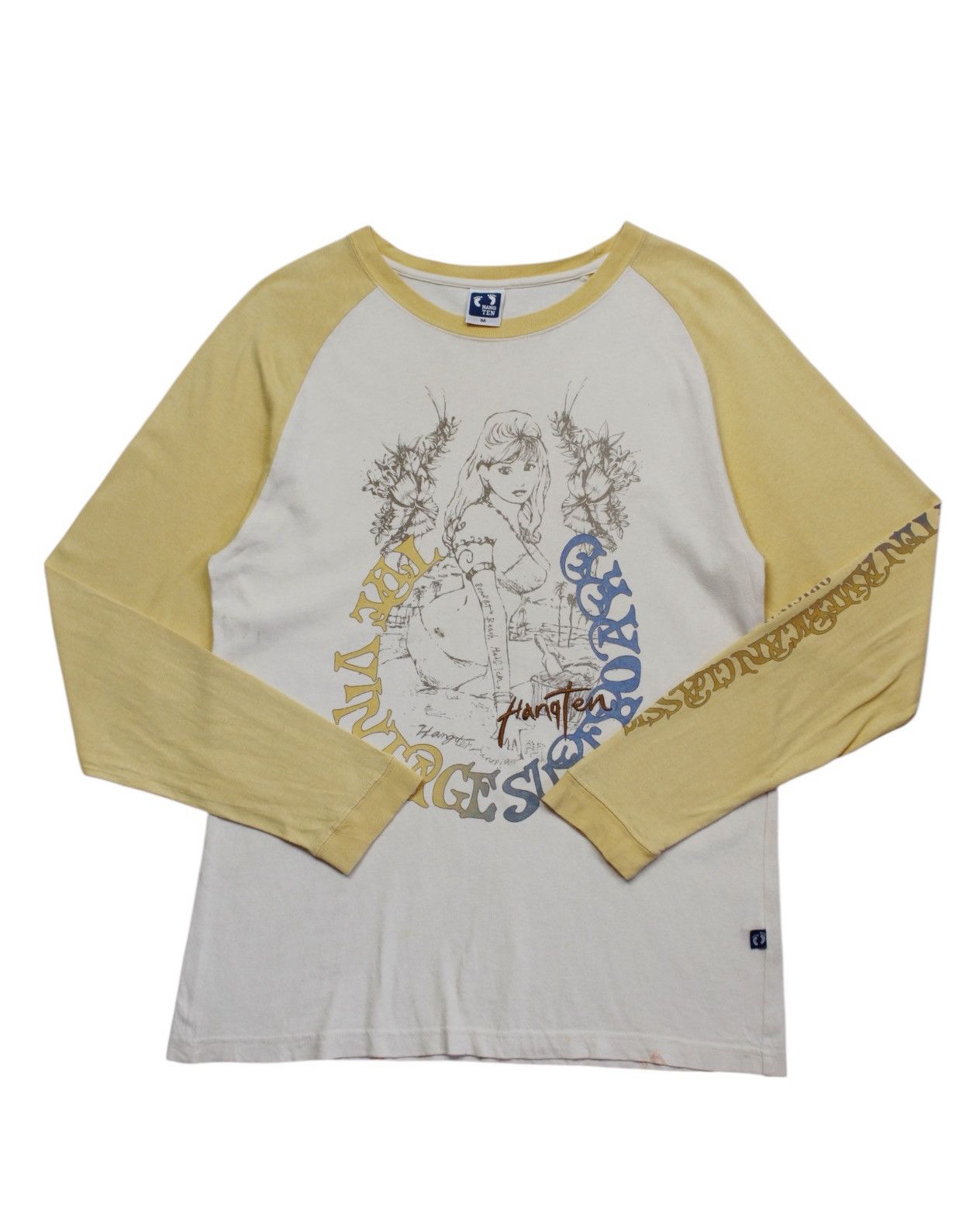 Hysteric Glamour 2000S HANG TEN SURF GIRL SKETCH PRINT RAGLAN LONGSLEEVE Size US M / EU 48-50 / 2 - 1 Thumbnail