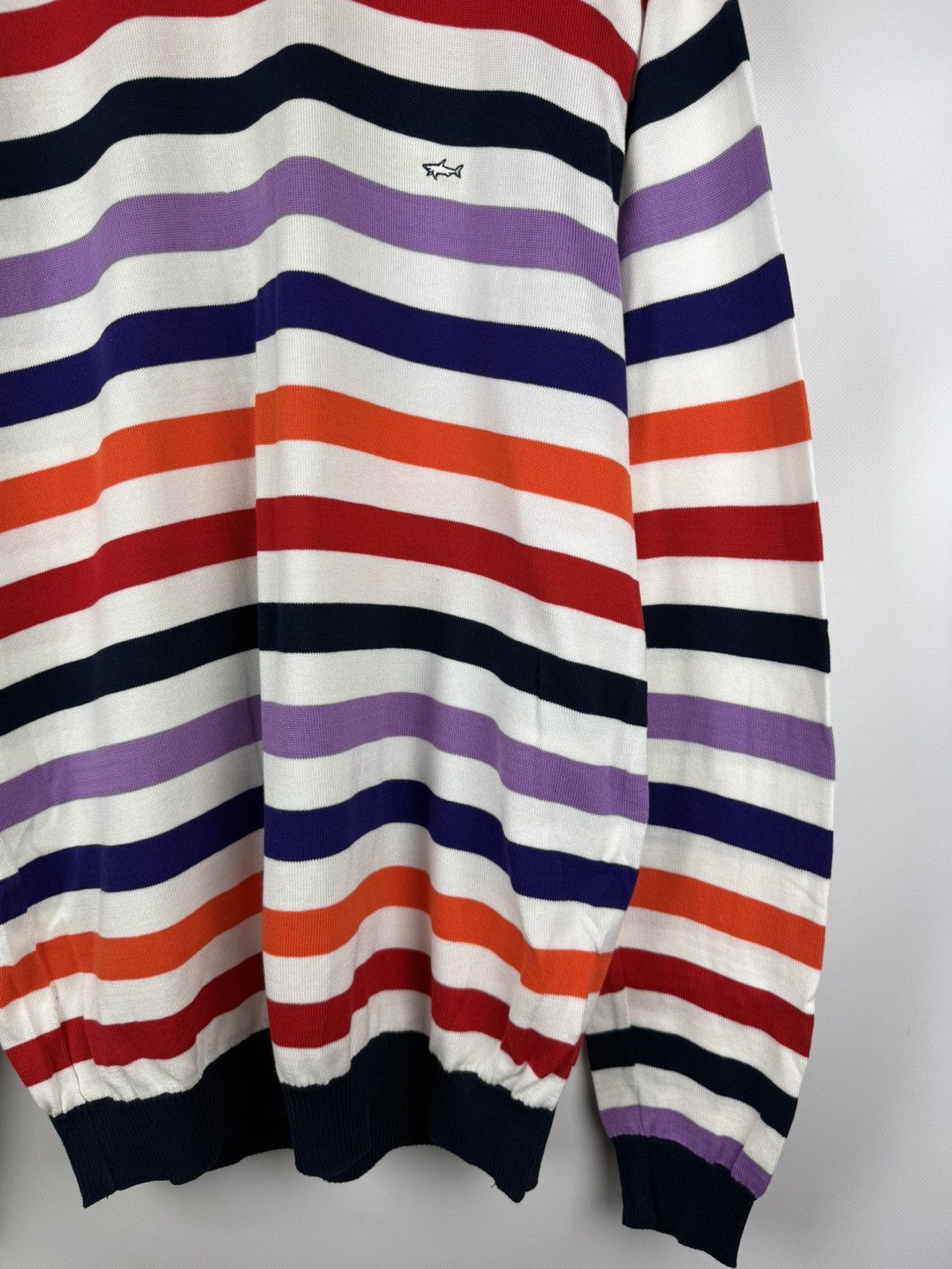 Paul & Shark Paul & Shark Men’s Striped Knitted Crewneck Sweater Pullover Size US XXL / EU 58 / 5 - 6 Thumbnail