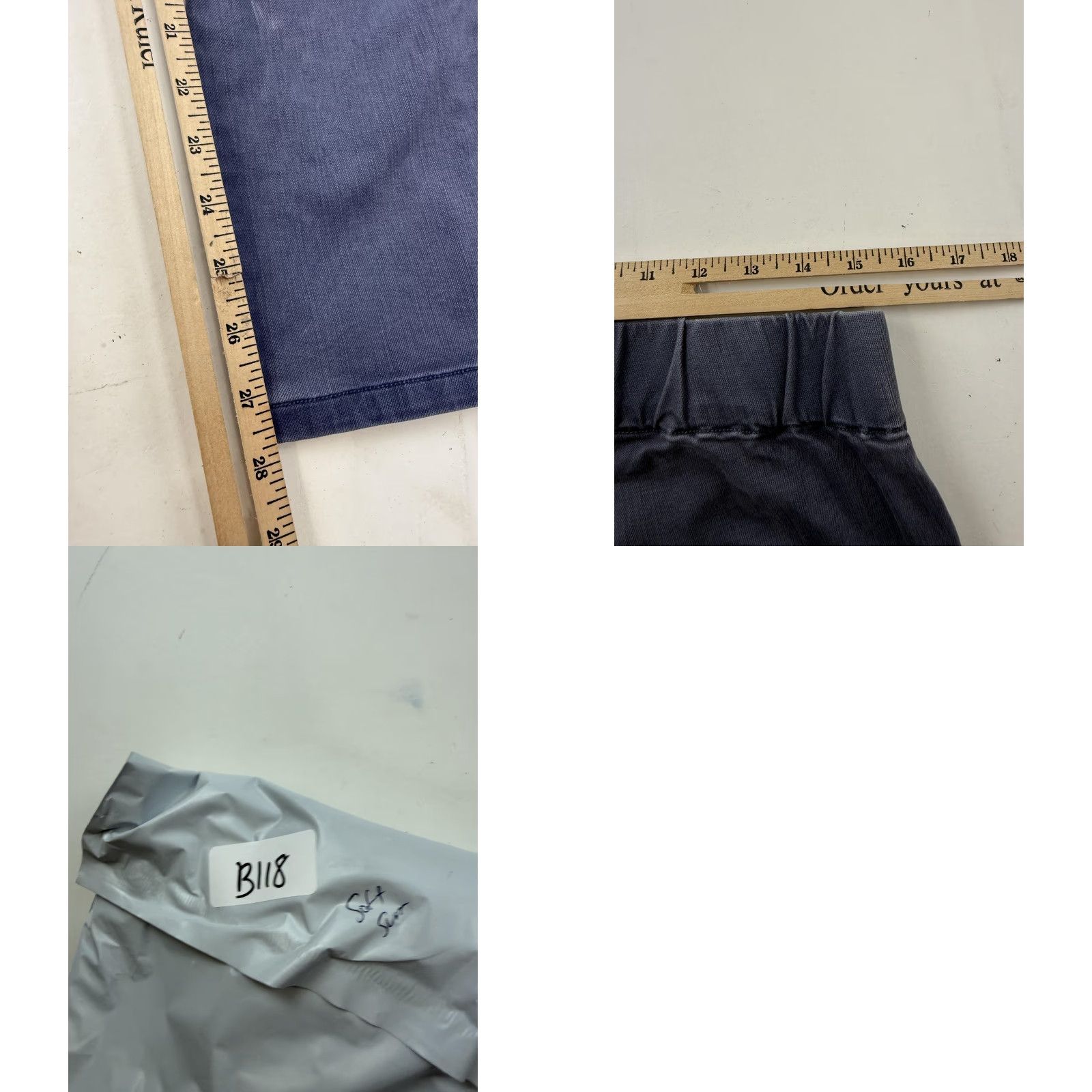 Soft Surroundings Soft Surroundings Jeans Womens Small Blue Slim Straight Elastic Waist Button Hem Size 28" / US 6 / IT 42 - 8 Thumbnail