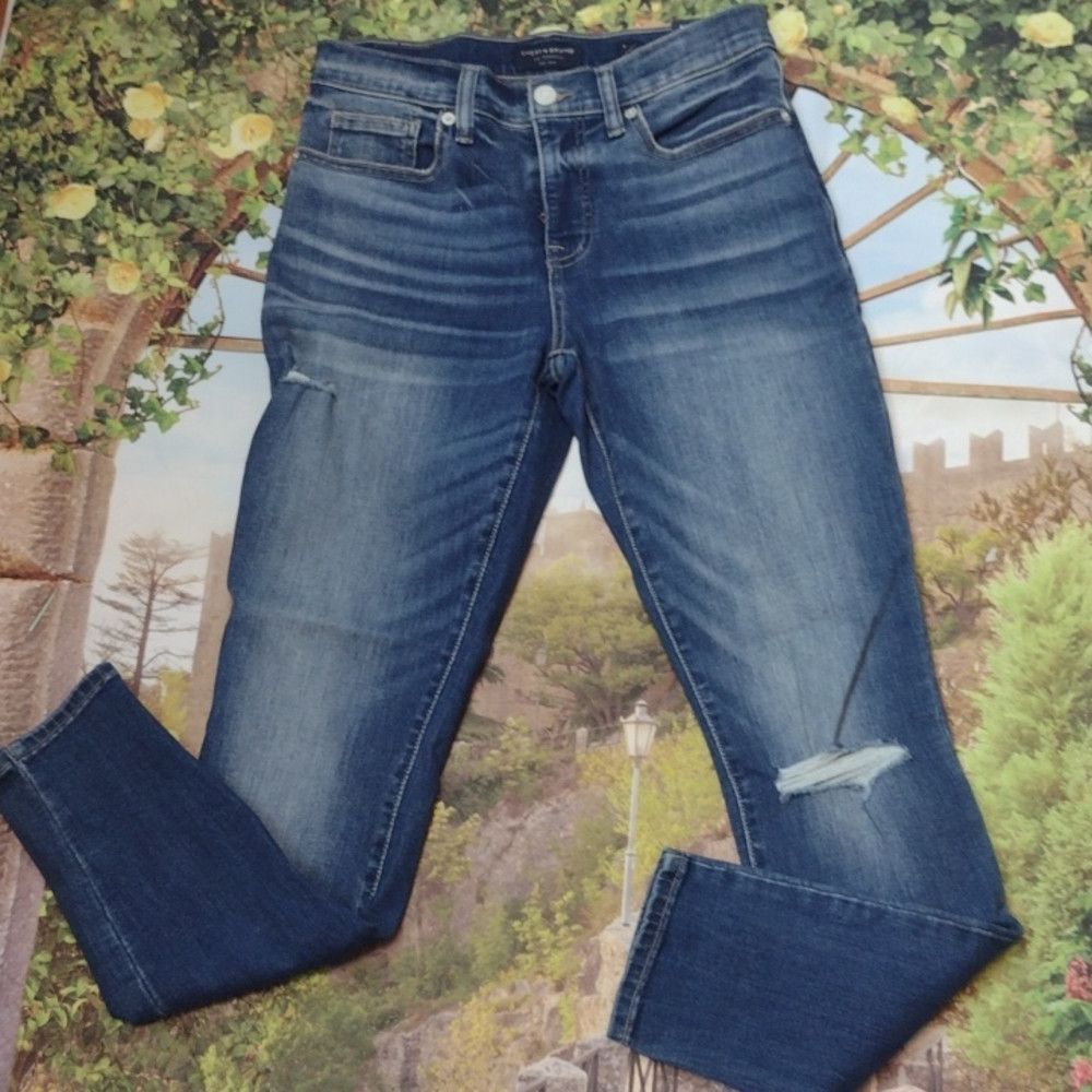 Lucky Brand LUCKY BRAND Ava Mid Rise Super Skinny Distressed Jeans 8/29R Size 30" / US 8 / IT 44 - 1 Thumbnail
