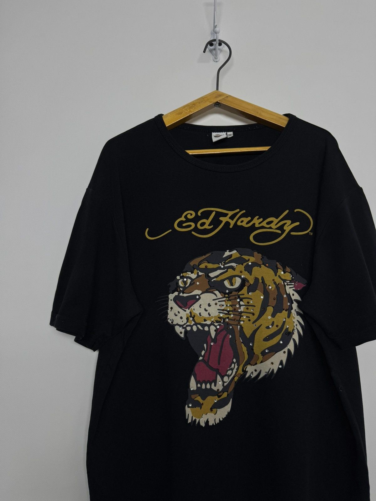 Ed Hardy Vintage 90's Ed Hardy Japanese Tiger Tattoo Y2K T-shirt Size XXL / US 16-18 / IT 52-54 - 8 Thumbnail