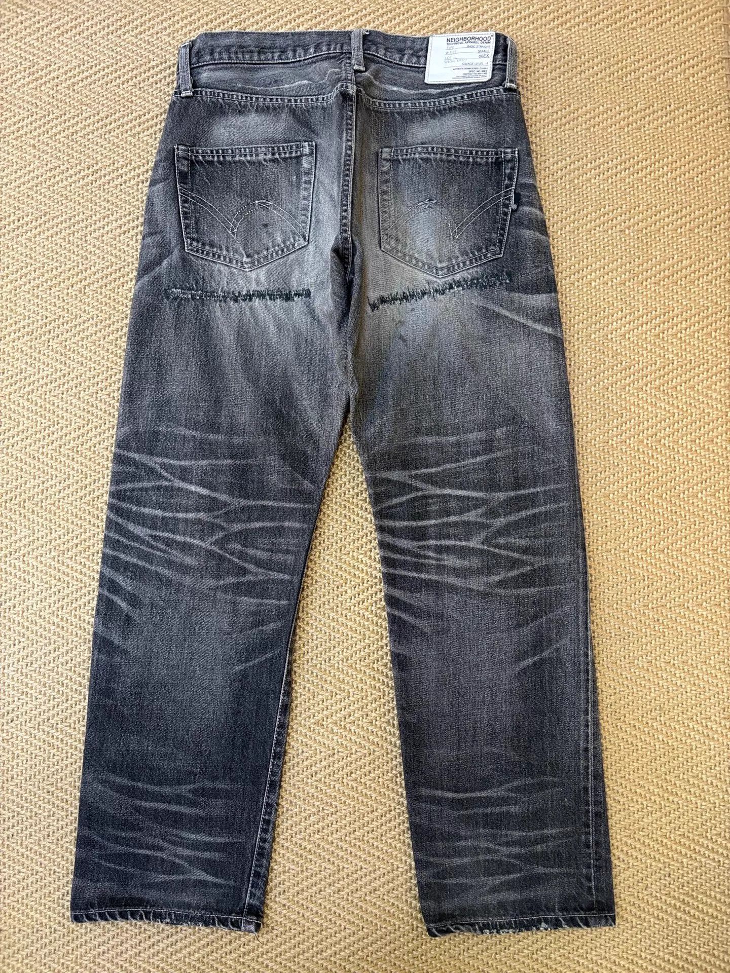 Neighborhood NBHD 06EX KNEEL Slashed Patched Oil-Washed Jeans S Size US 29 - 2 Thumbnail