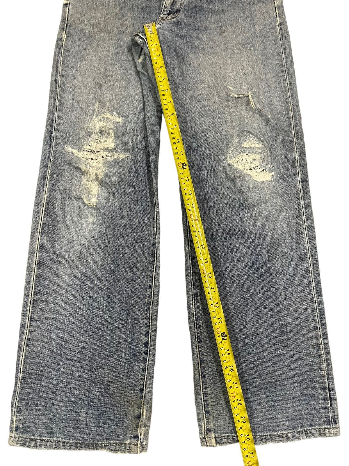 Wrangler Vintage Wrangler Classic Blue Wash Distressed Baggy Jeans Size US 32 / EU 48 - 11 Thumbnail