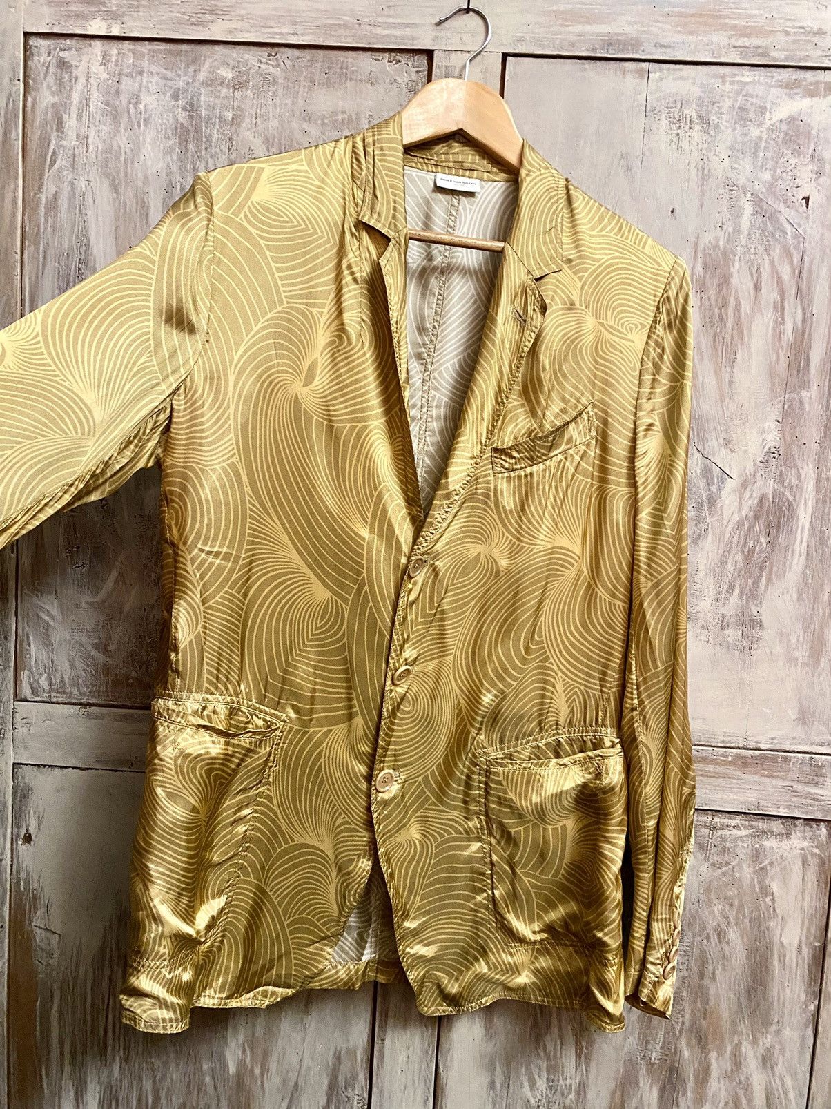 Dries Van Noten dries van noten ss 2018 runway satin print jacket 48 Size US M / EU 48-50 / 2 - 3 Thumbnail