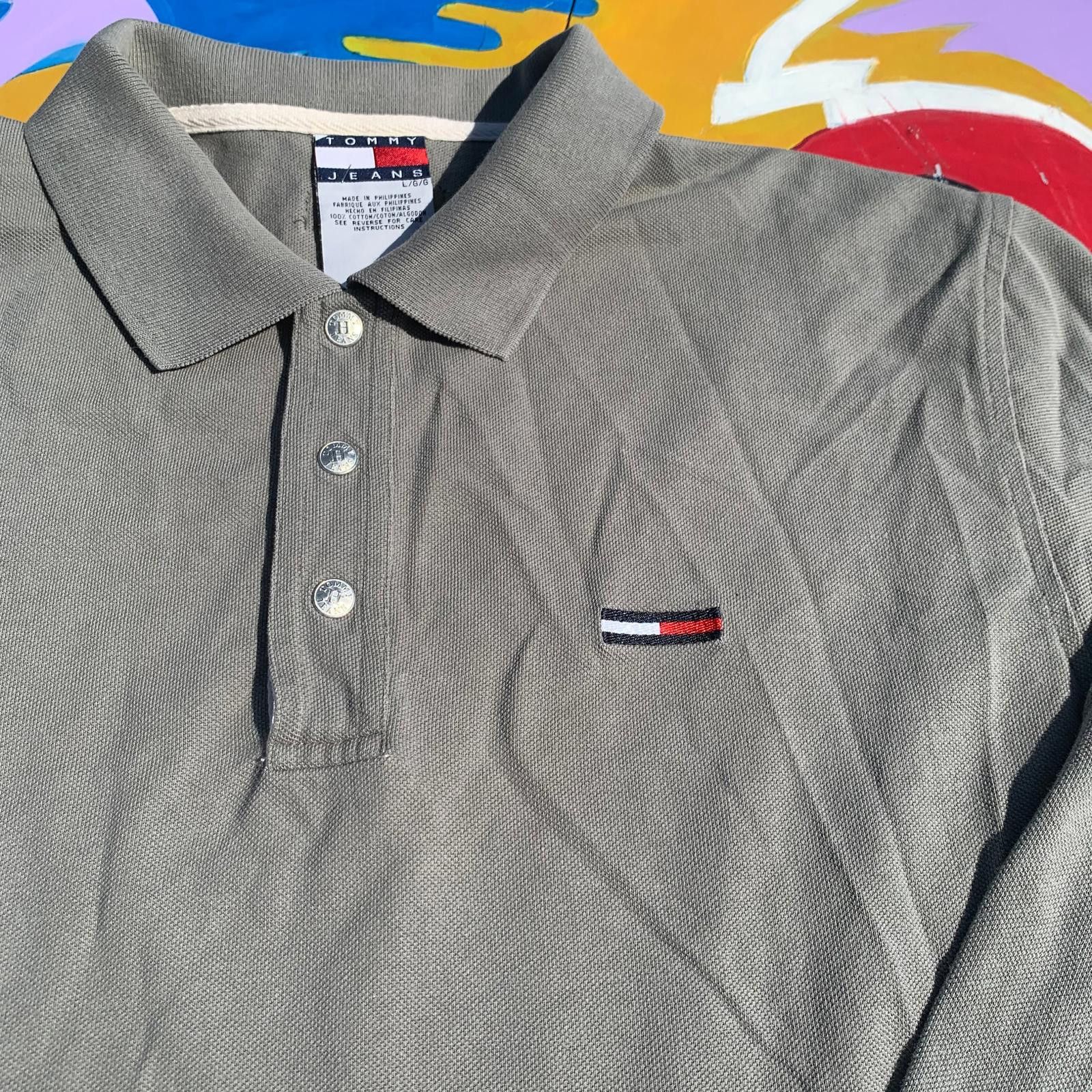 Tommy Jeans Tommy Jeans Long Sleeve Polo Shirt Size ONE SIZE - 4 Thumbnail