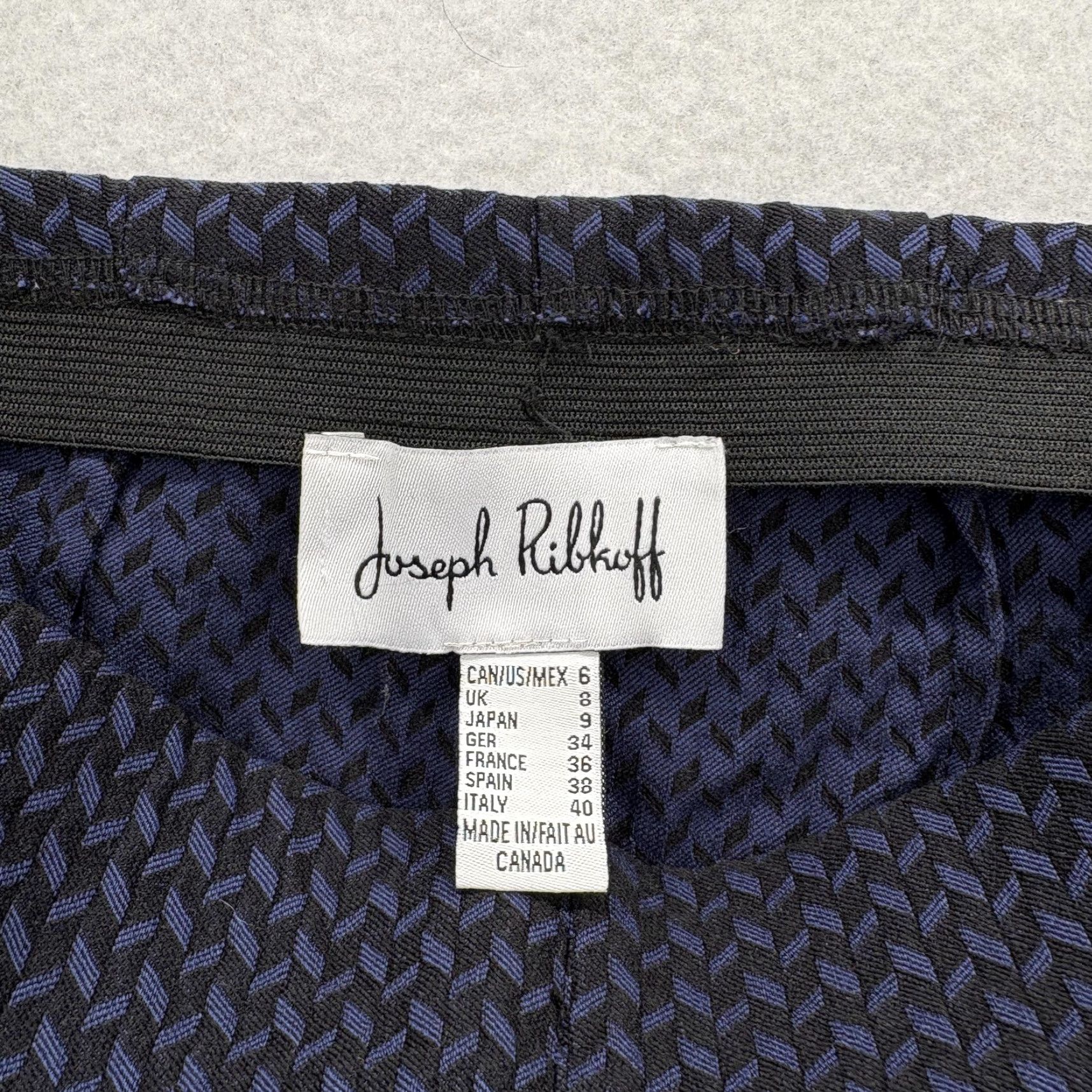 Joseph Ribkoff Joseph Ribkoff Pants Womens 6 Black Blue Geometric Pull On Ankle Stretch Career Size 28" / US 6 / IT 42 - 3 Thumbnail