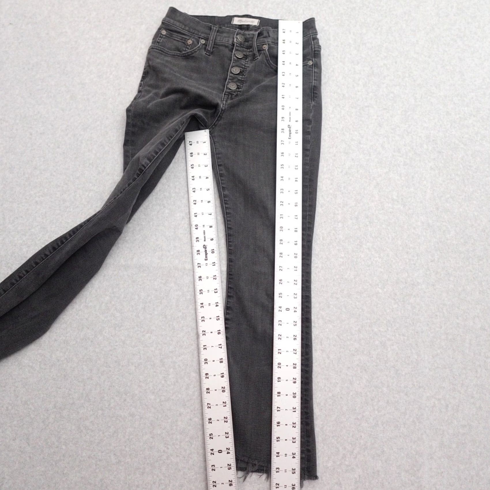 Madewell Madewell Jeans Womens Size 26 Cali Demi-Boot Button-Fly Charcoal Wash Size 26" / US 2 / IT 38 - 4 Thumbnail
