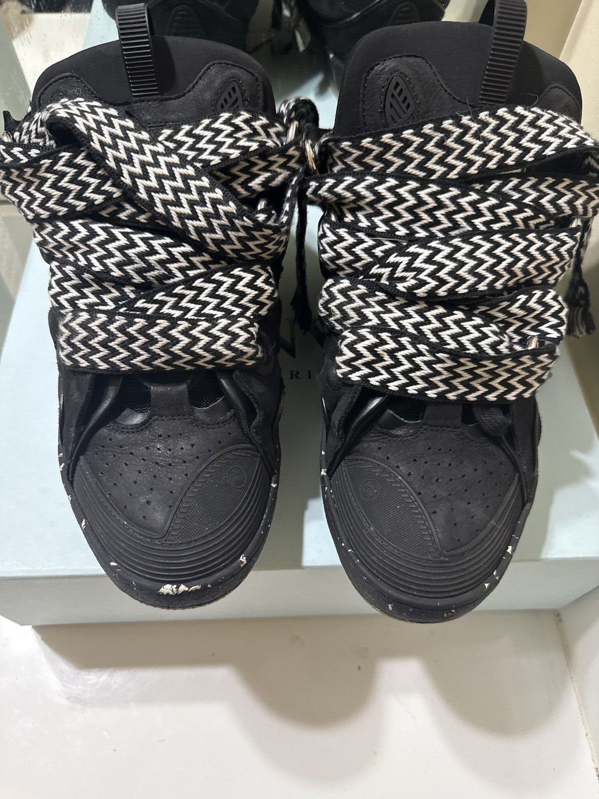 Lanvin Lanvin Curb Sneakers Black w White Laces Size US 14 / EU 47 - 3 Thumbnail