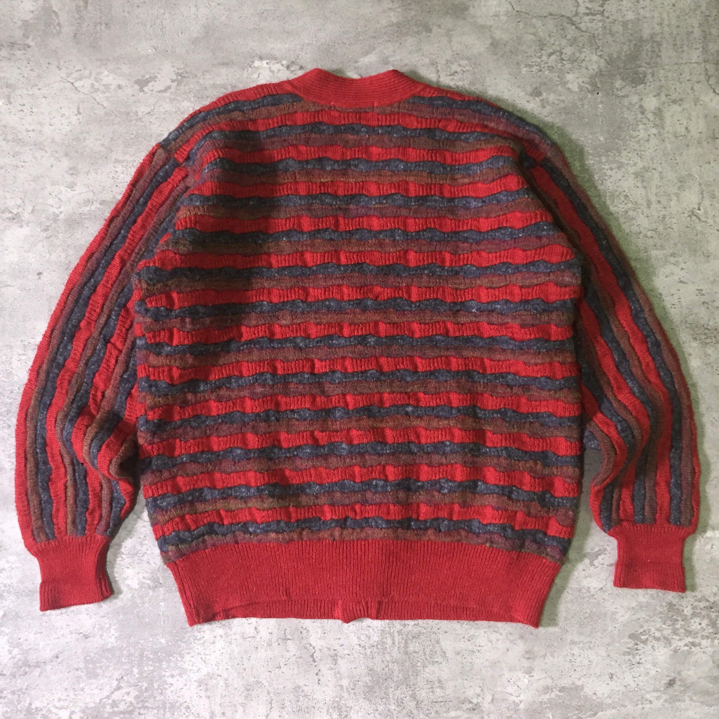 Issey Miyake Archive New 80s Issey Miyake 3D Knit Sweater Cardigan Size US M / EU 48-50 / 2 - 6 Thumbnail