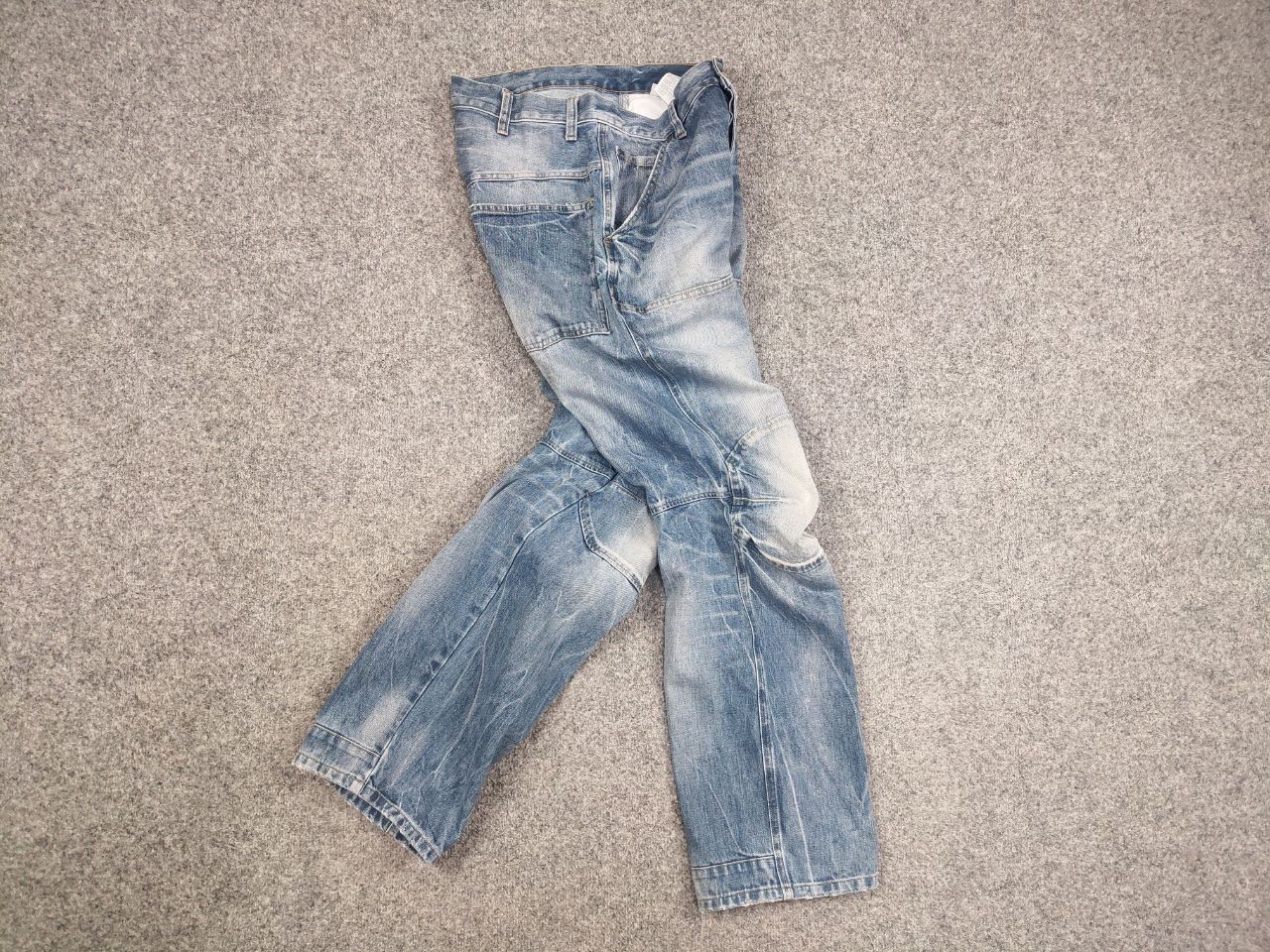G-Star Vintage G Star Raw 3D Loose Double Knee Faded Denim Jeans Size US 33 - 12 Thumbnail