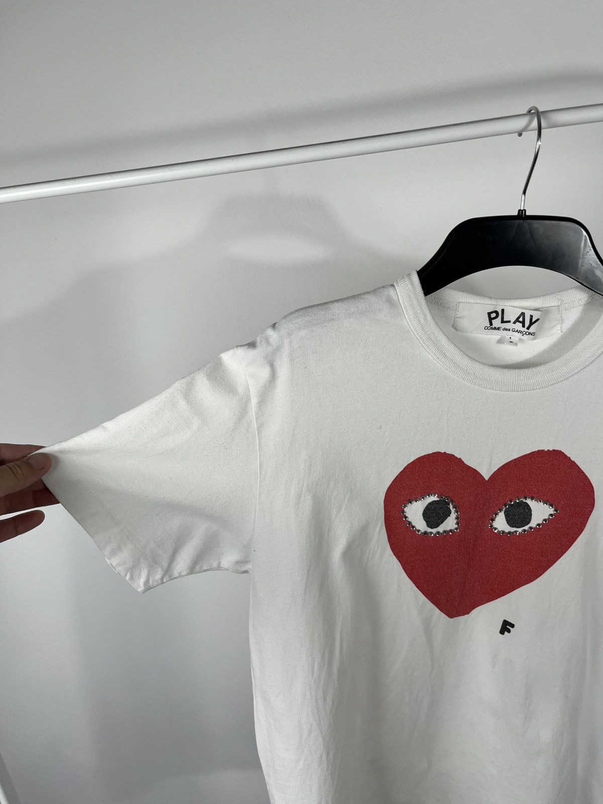 Comme des Garcons Comme des Garcons Play Men’s T-Shirt Red Heart Eyes L Size US L / EU 52-54 / 3 - 8 Thumbnail